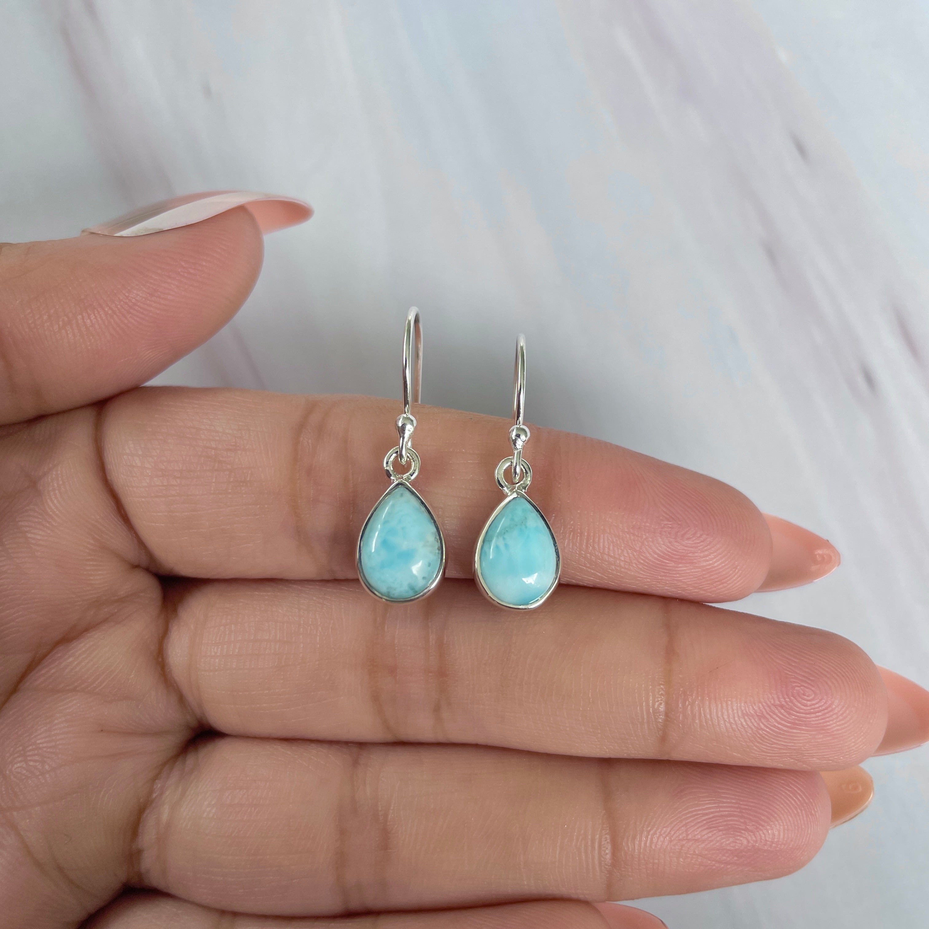 Larimar Earring-(LAR-E-1934.)