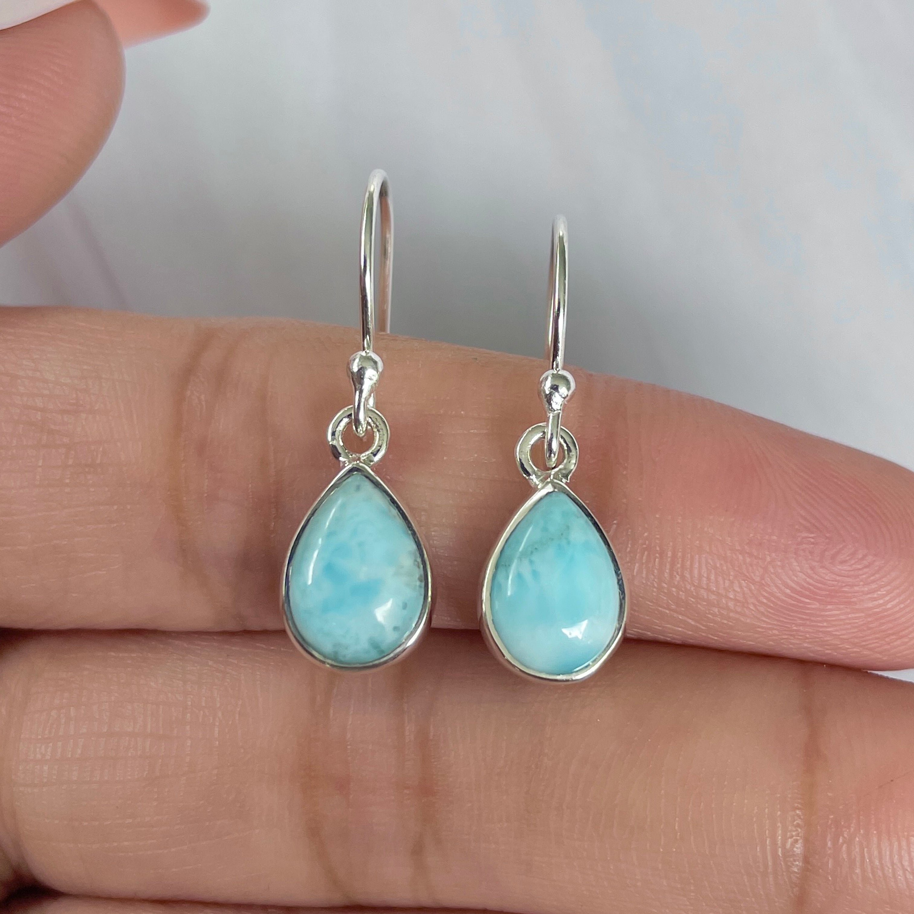Larimar Earring-(LAR-E-1934.)