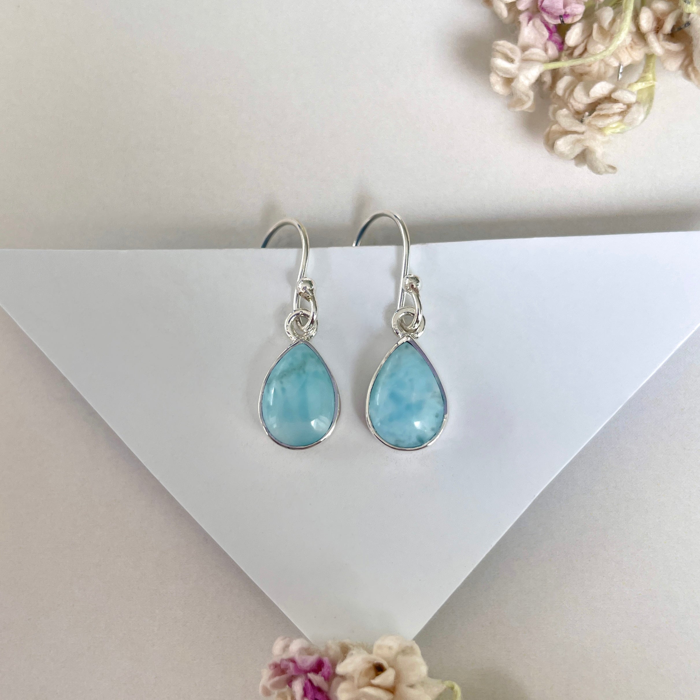 Larimar Earring-(LAR-E-1934.)