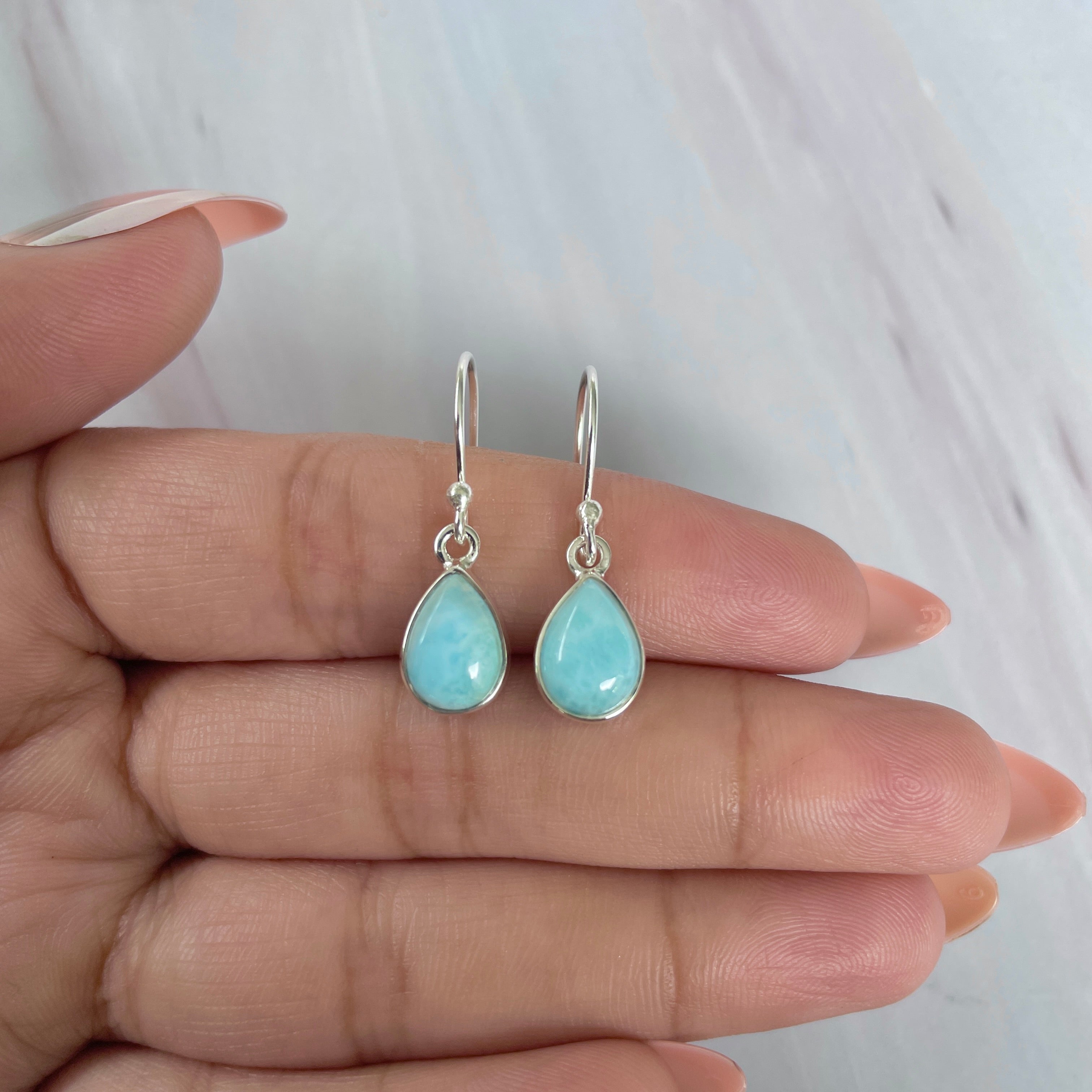 Larimar Earring-(LAR-E-1935.)