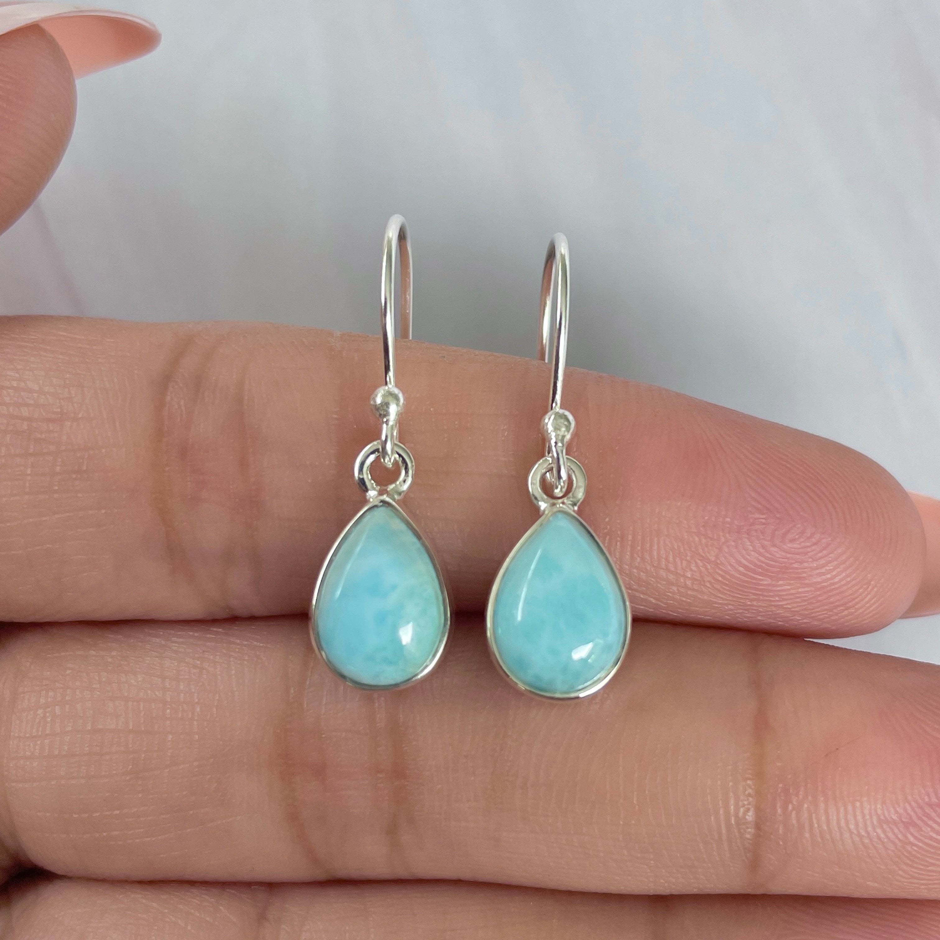 Larimar Earring-(LAR-E-1935.)