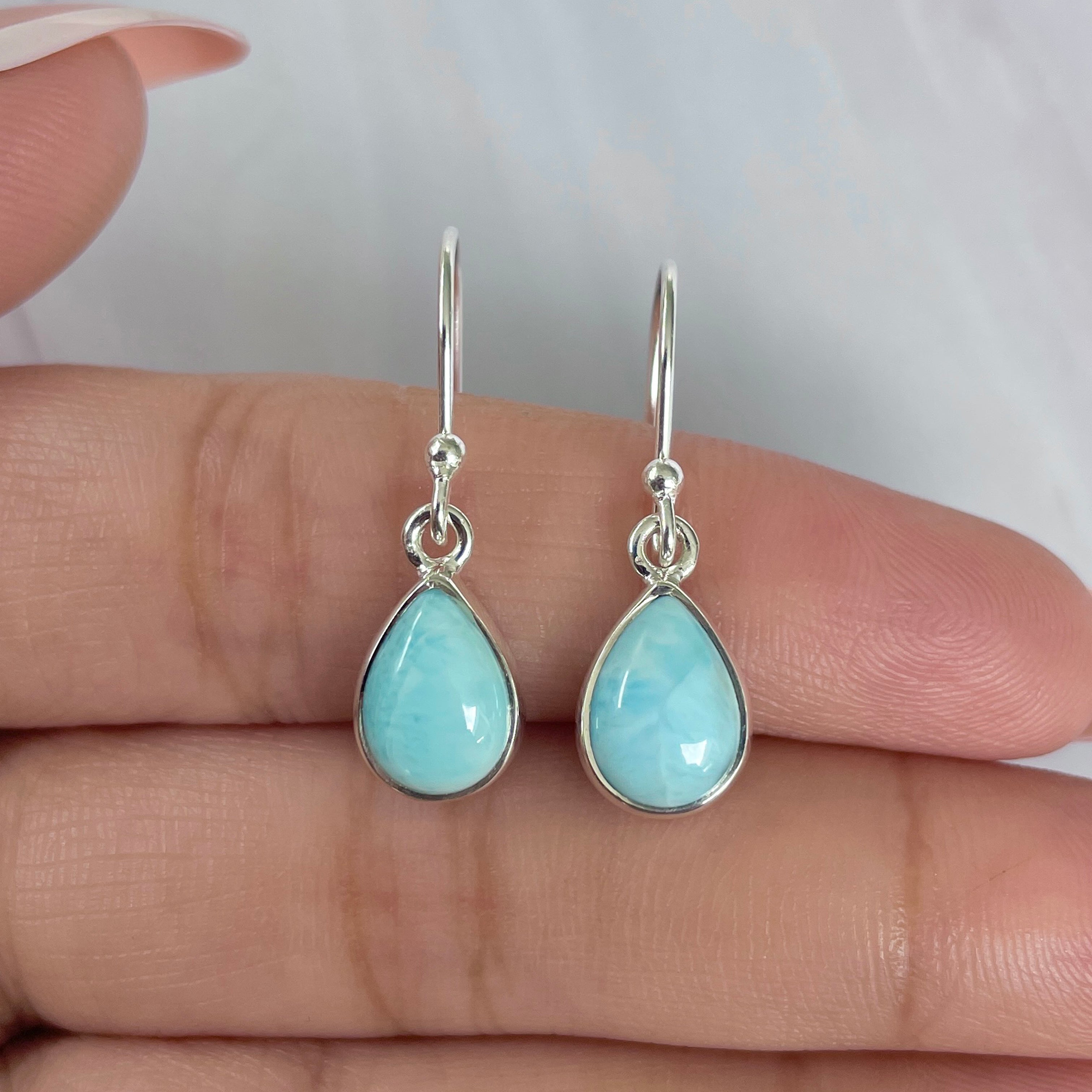 Larimar Earring-(LAR-E-1936.)
