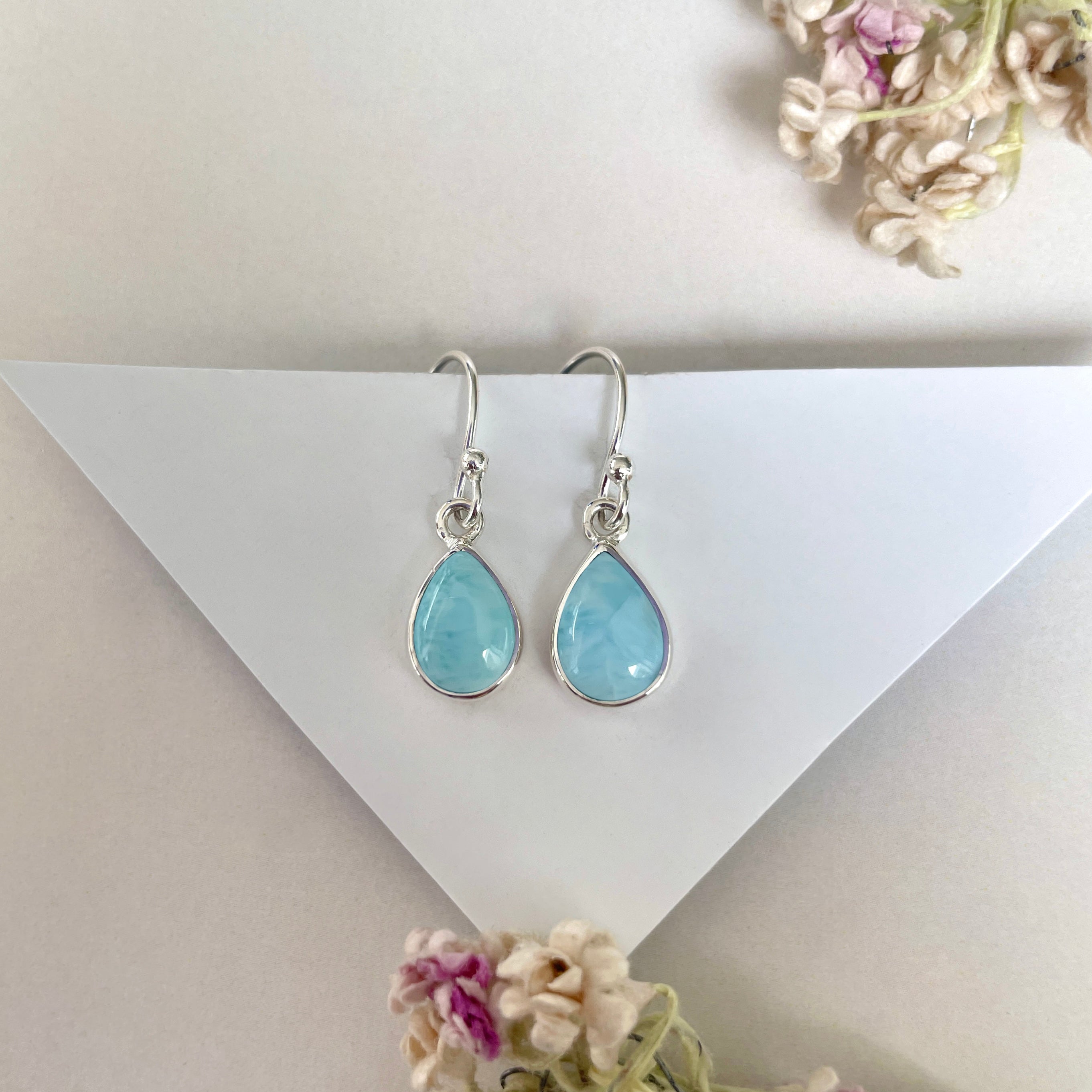 Larimar Earring-(LAR-E-1936.)