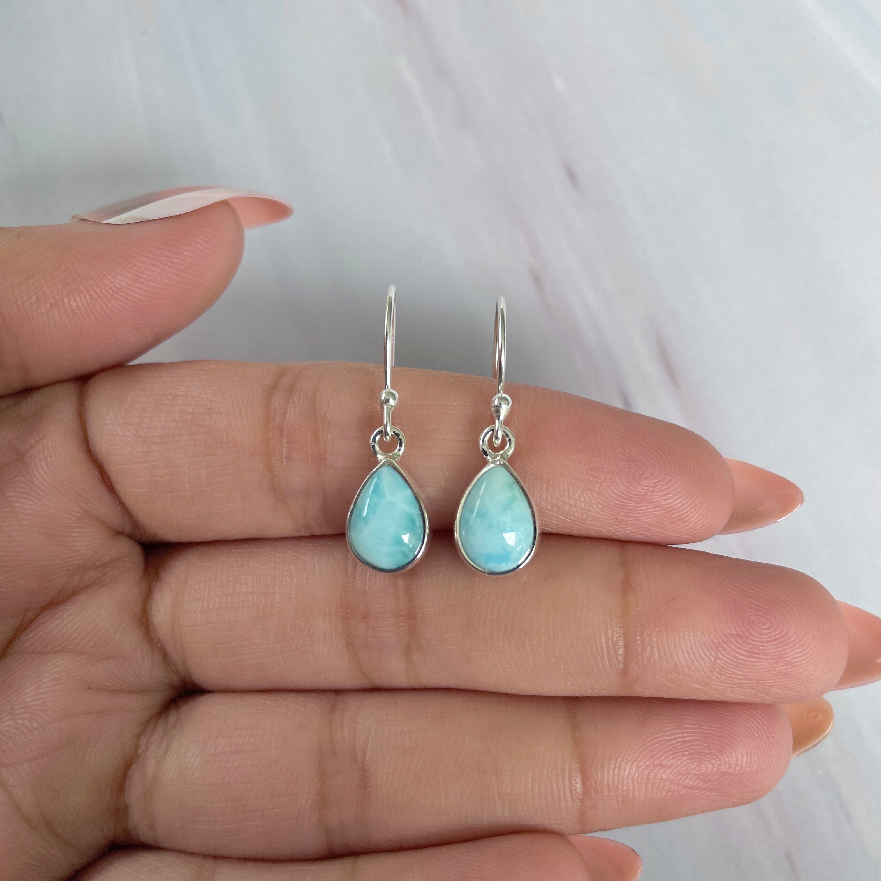 Larimar Earring-(LAR-E-1937.)