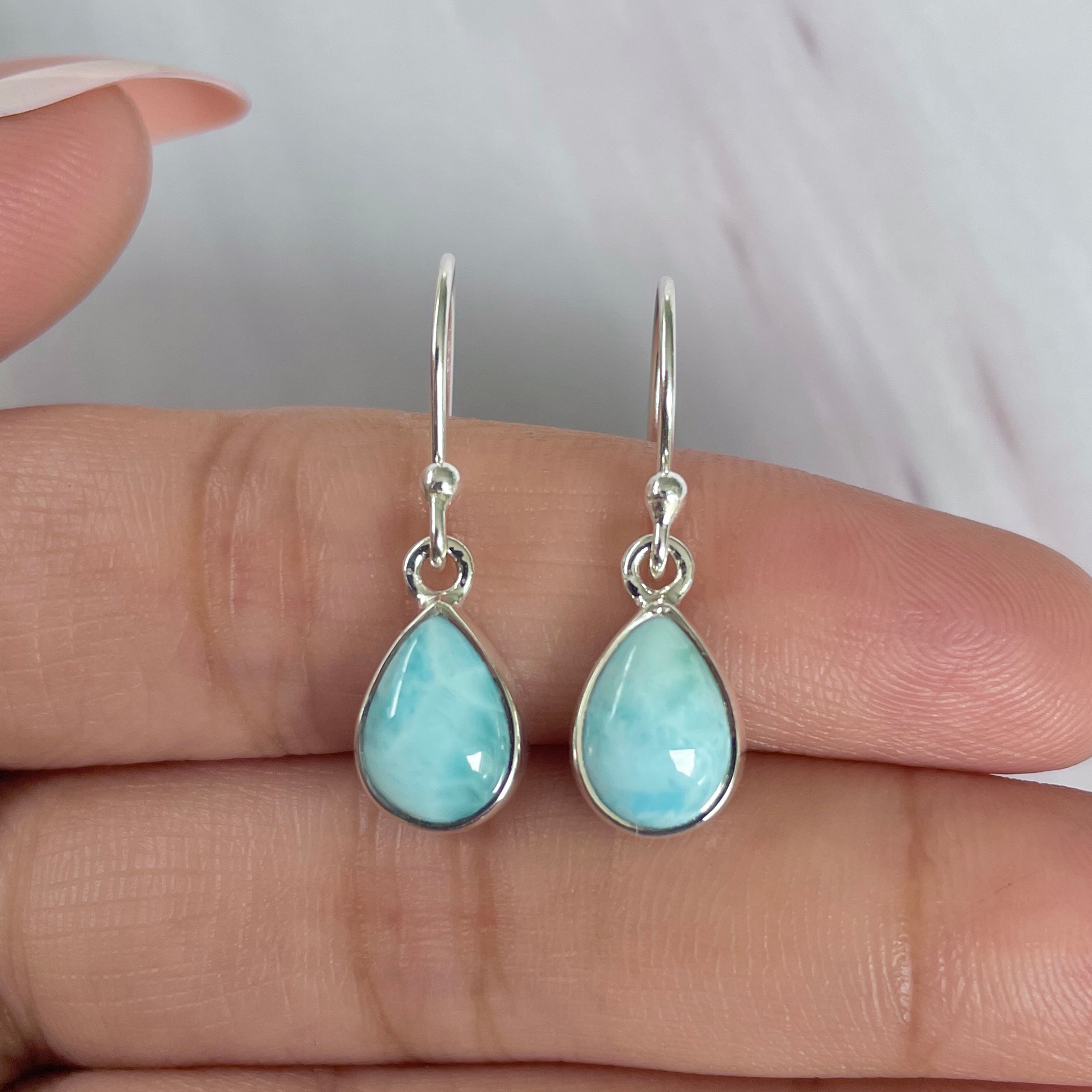 Larimar Earring-(LAR-E-1937.)