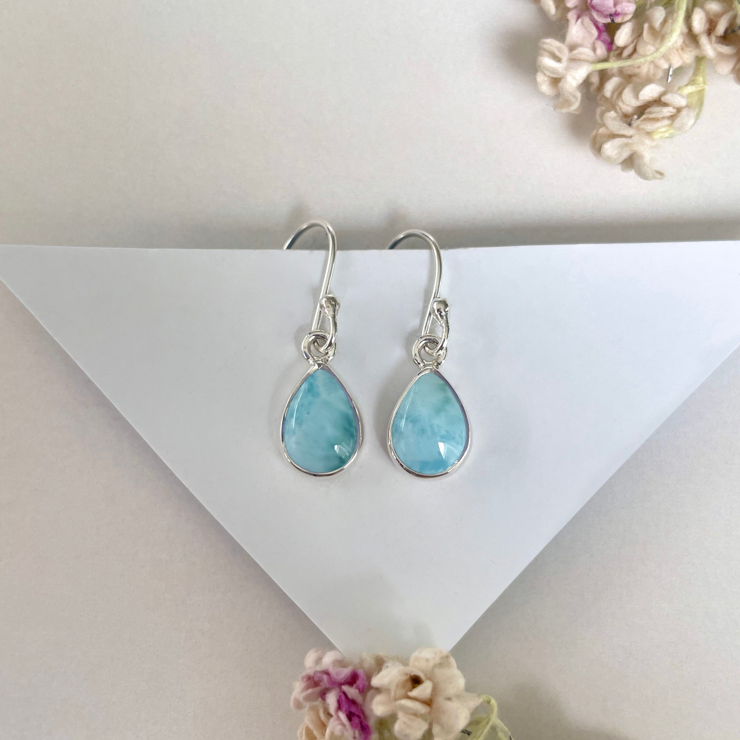 Larimar Earring-(LAR-E-1937.)