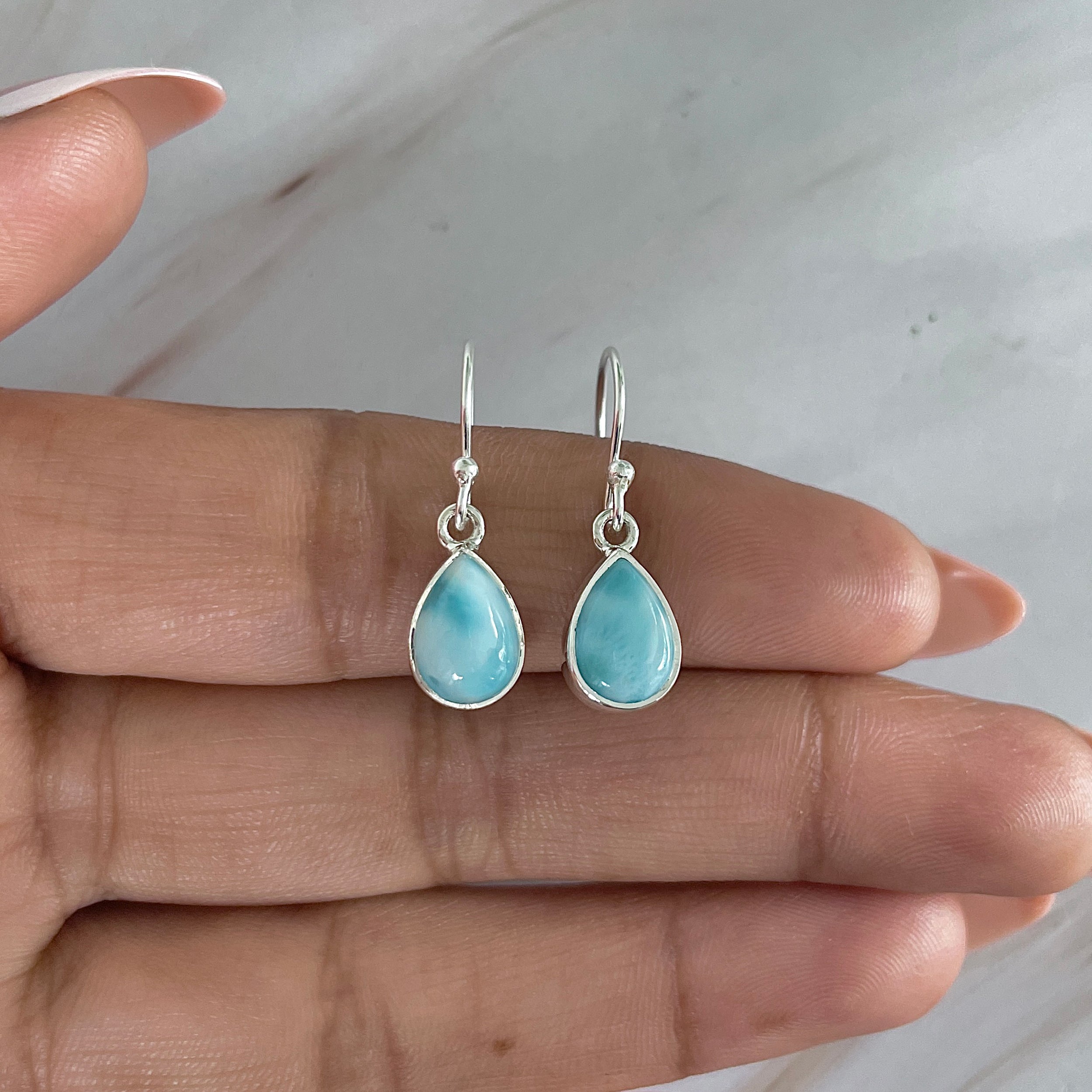 Larimar Earring-(LAR-E-1938.)