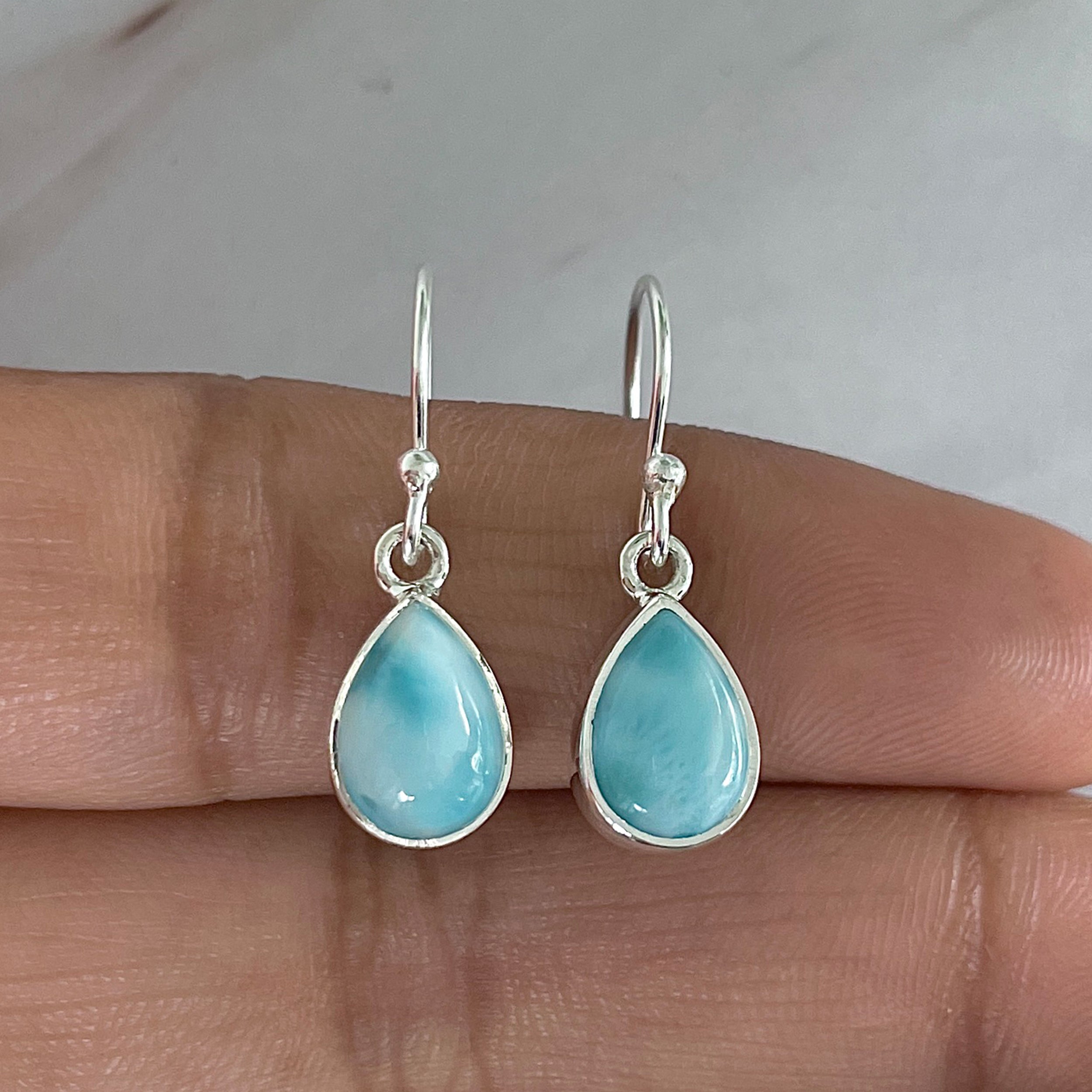 Larimar Earring-(LAR-E-1938.)