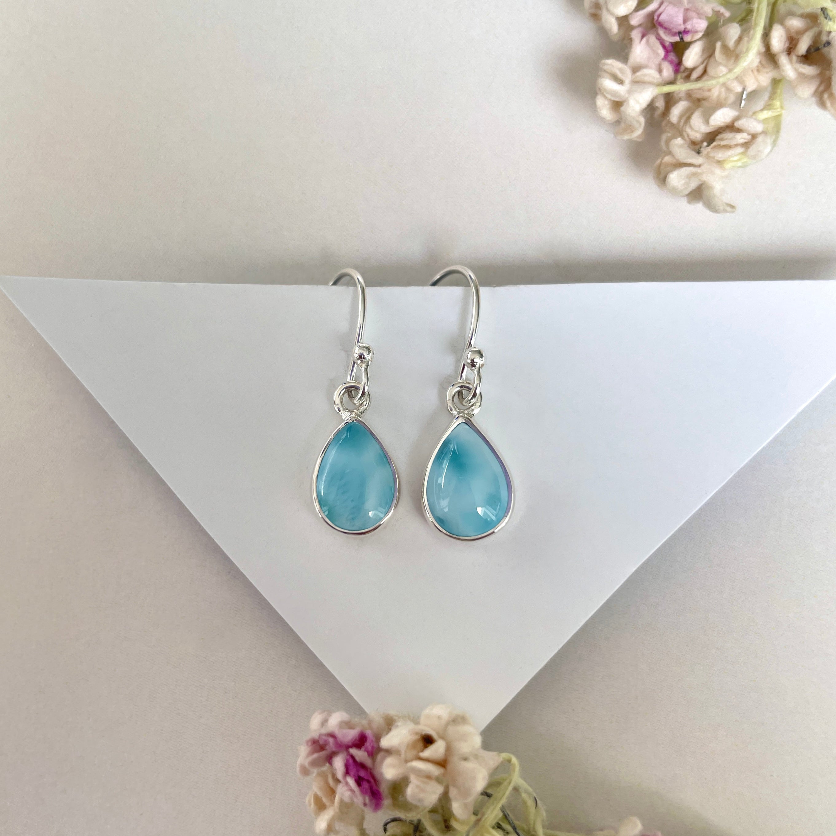 Larimar Earring-(LAR-E-1938.)