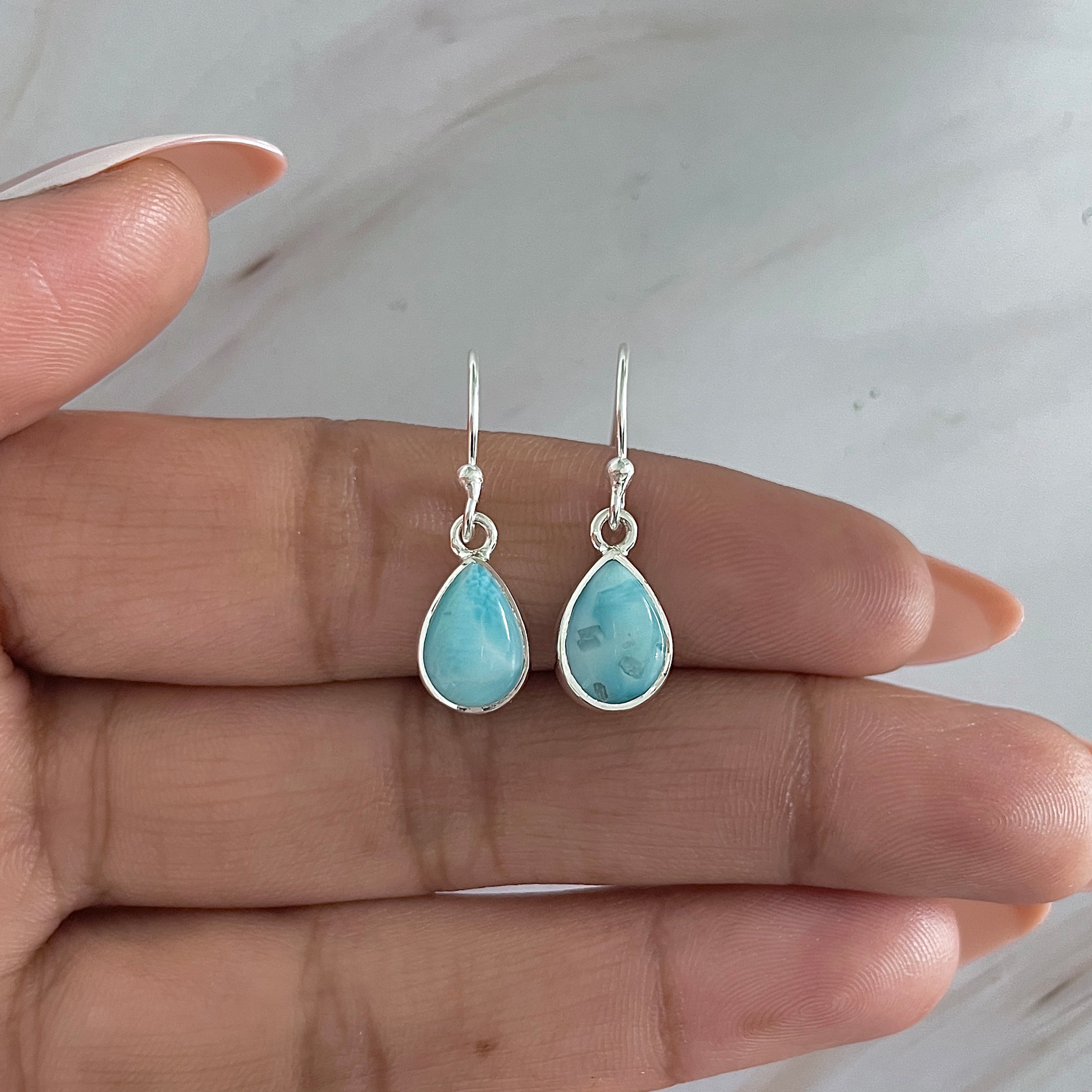 Larimar Earring-(LAR-E-1939.)