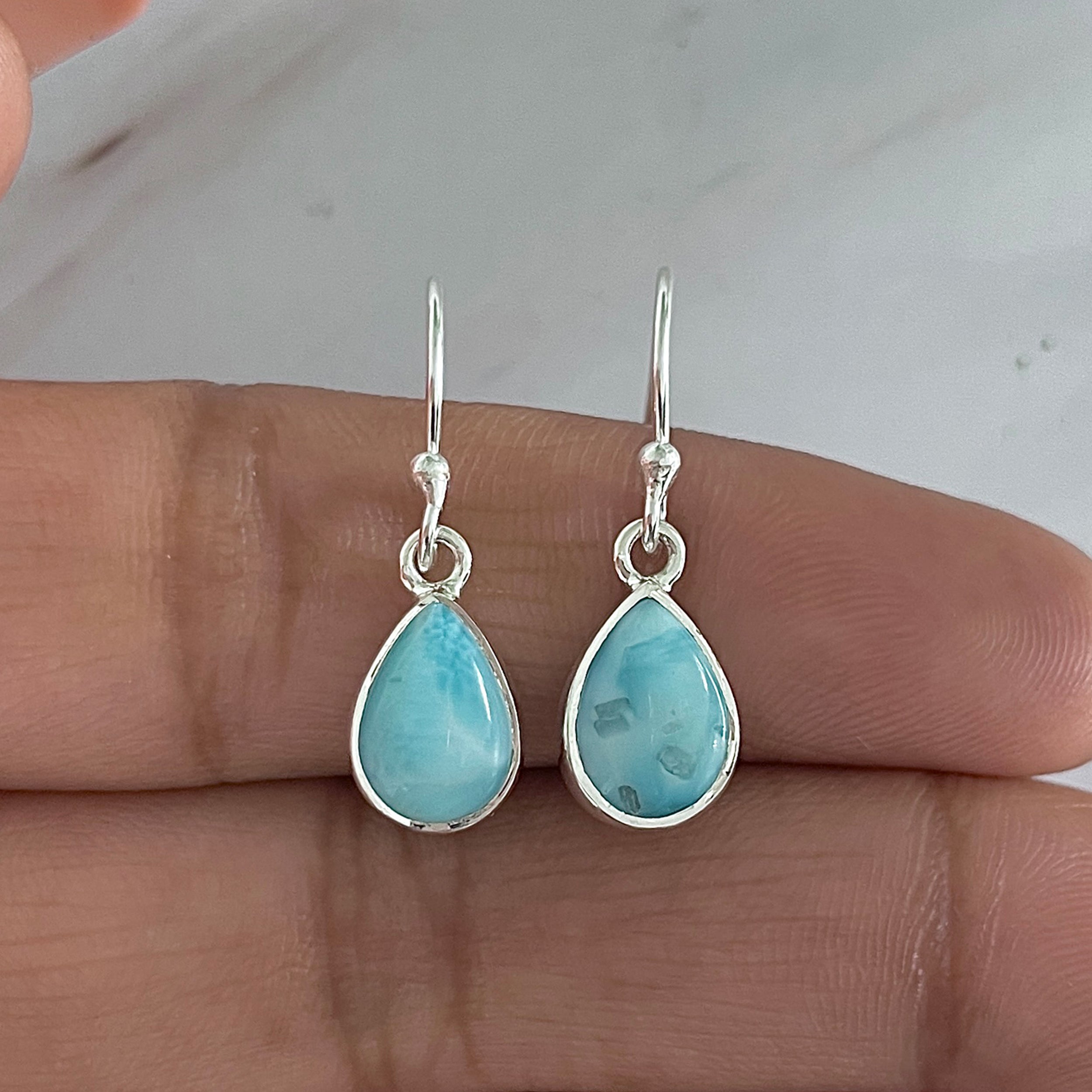 Larimar Earring-(LAR-E-1939.)