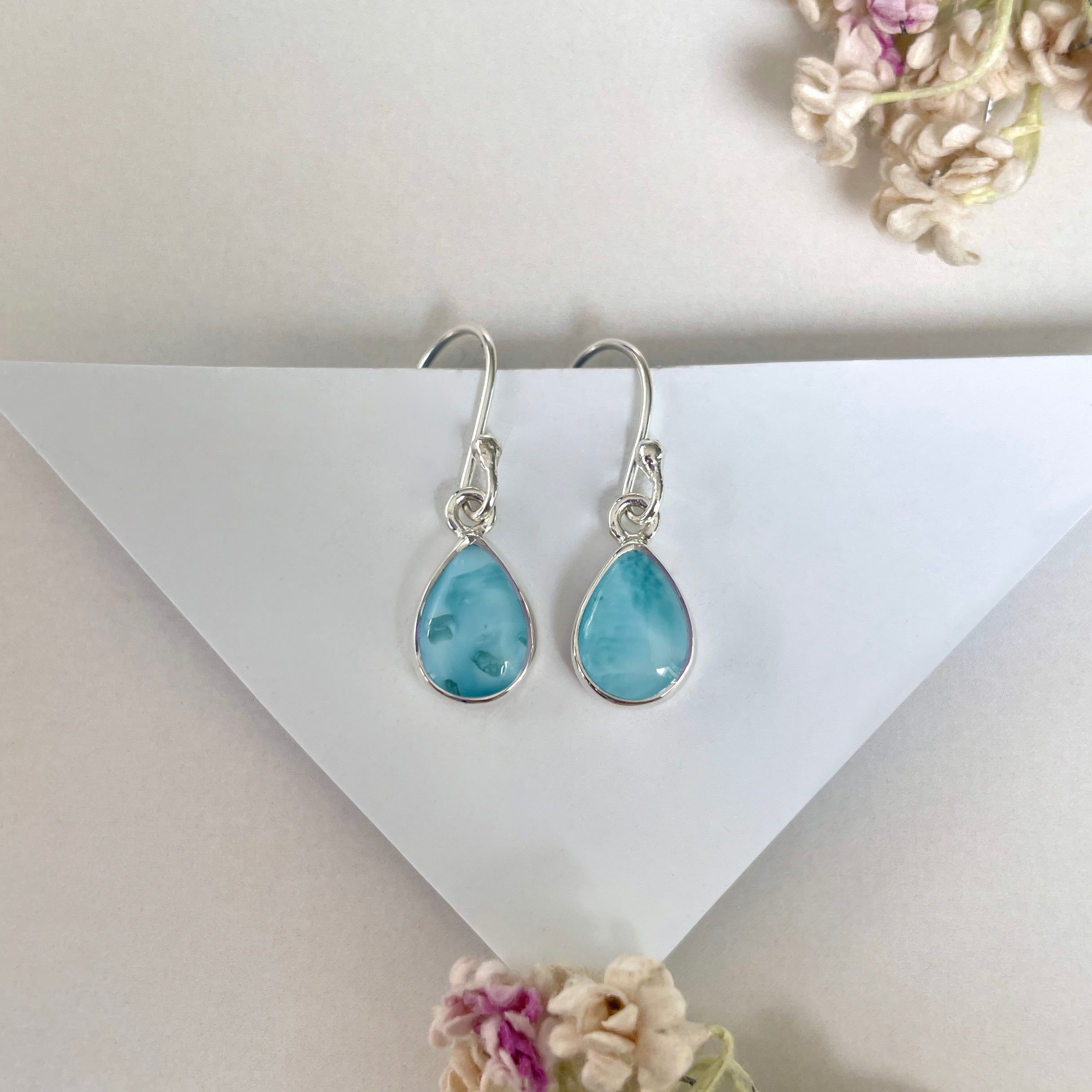 Larimar Earring-(LAR-E-1939.)