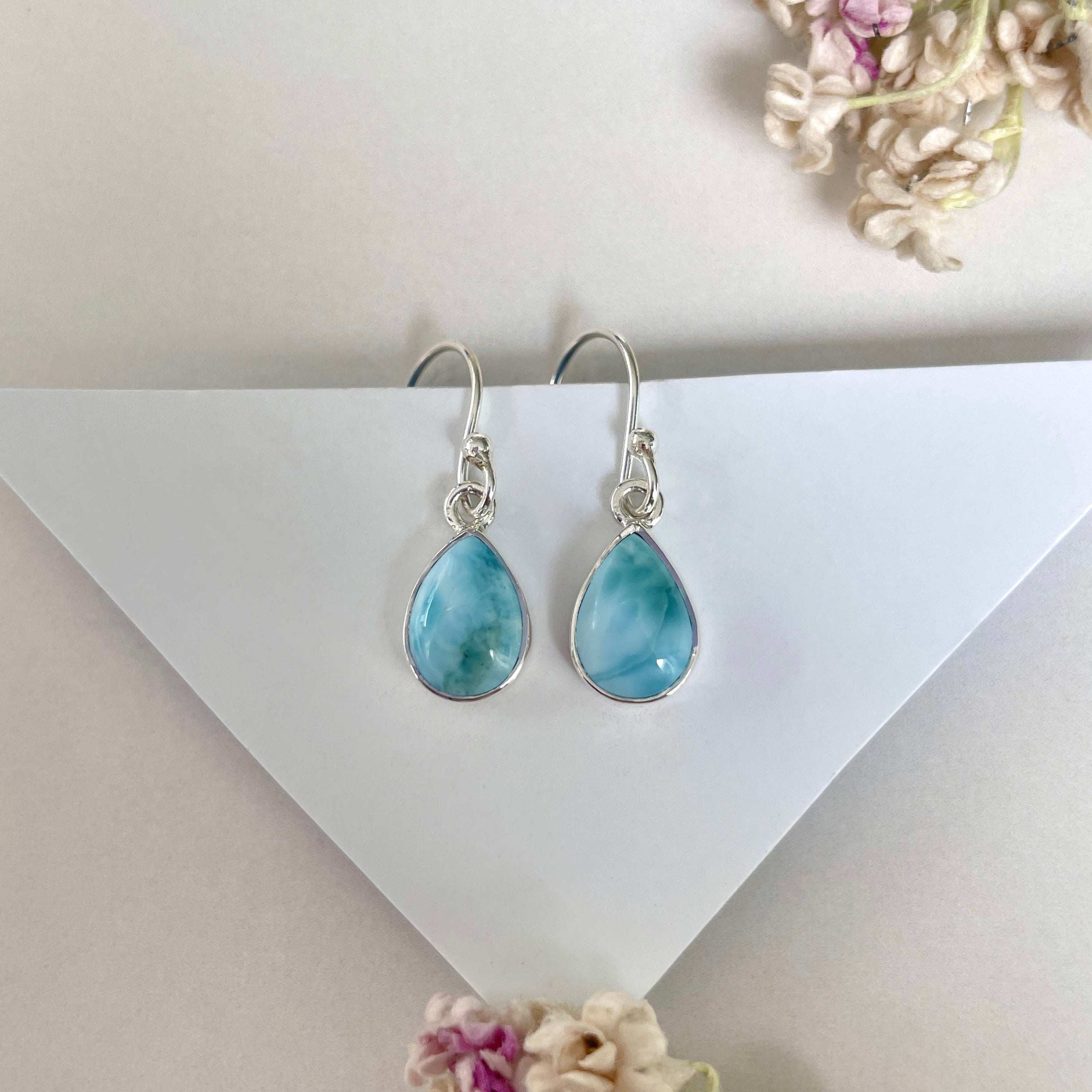 Larimar Earring-(LAR-E-1940.)