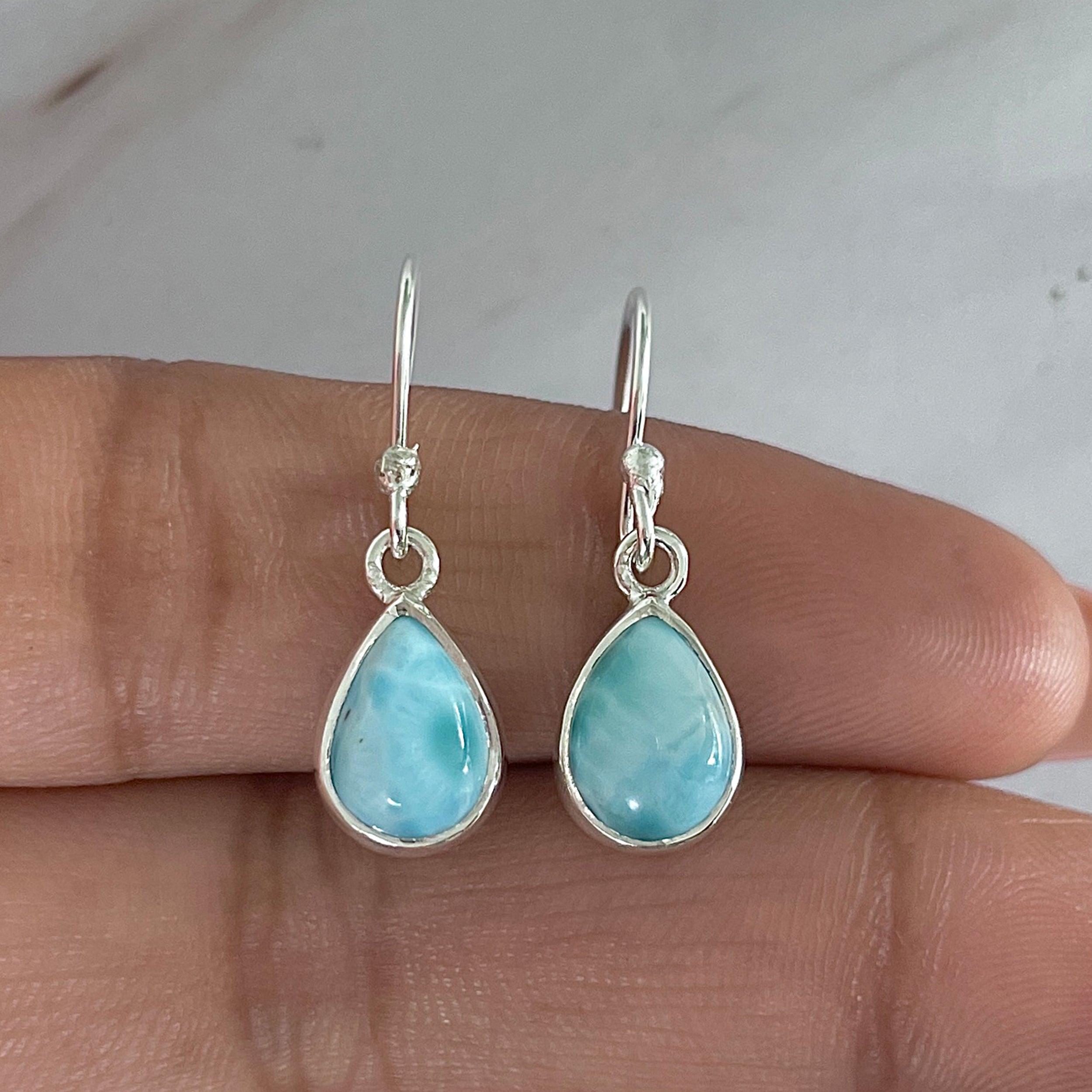 Larimar Earring-(LAR-E-1942.)