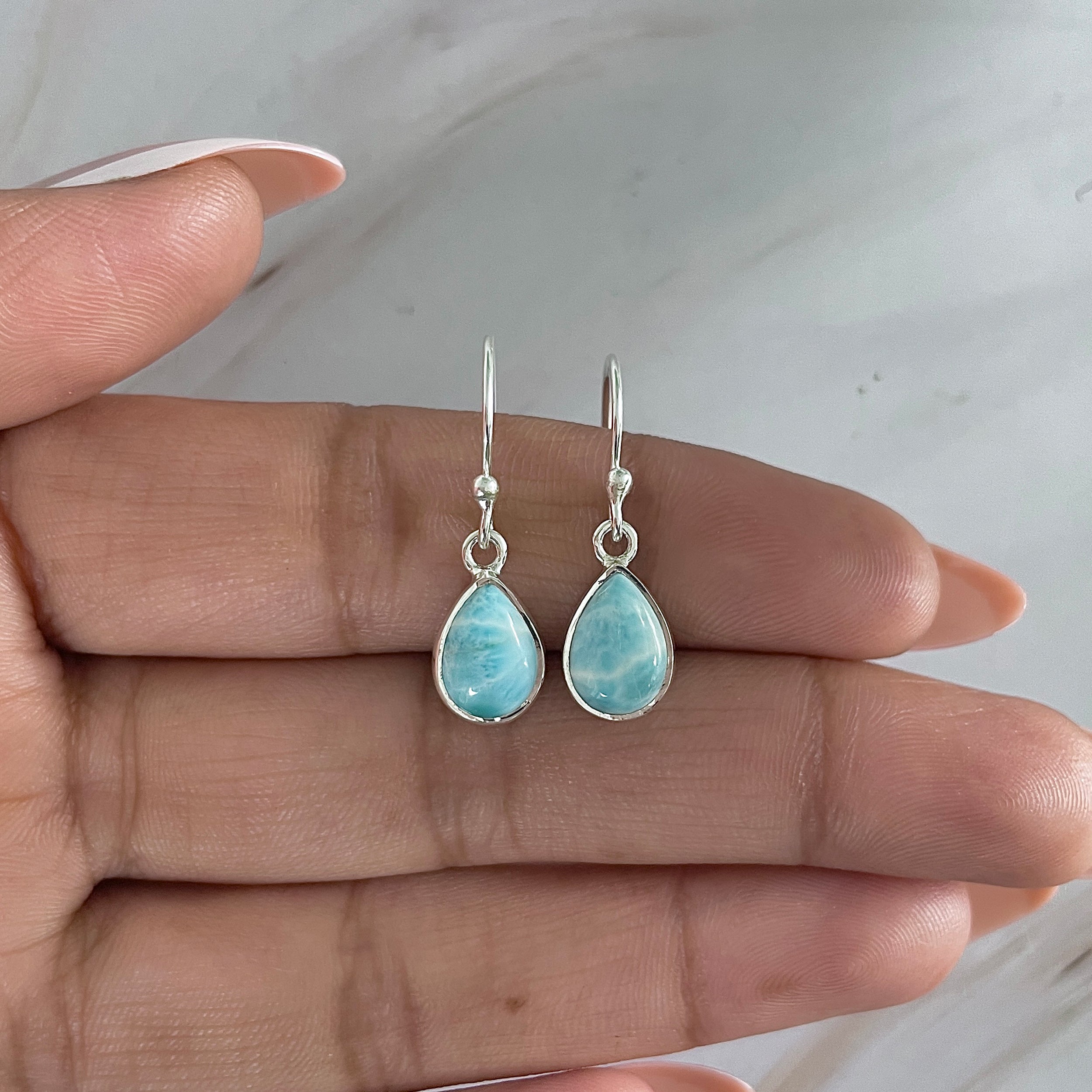 Larimar Earring-(LAR-E-1943.)