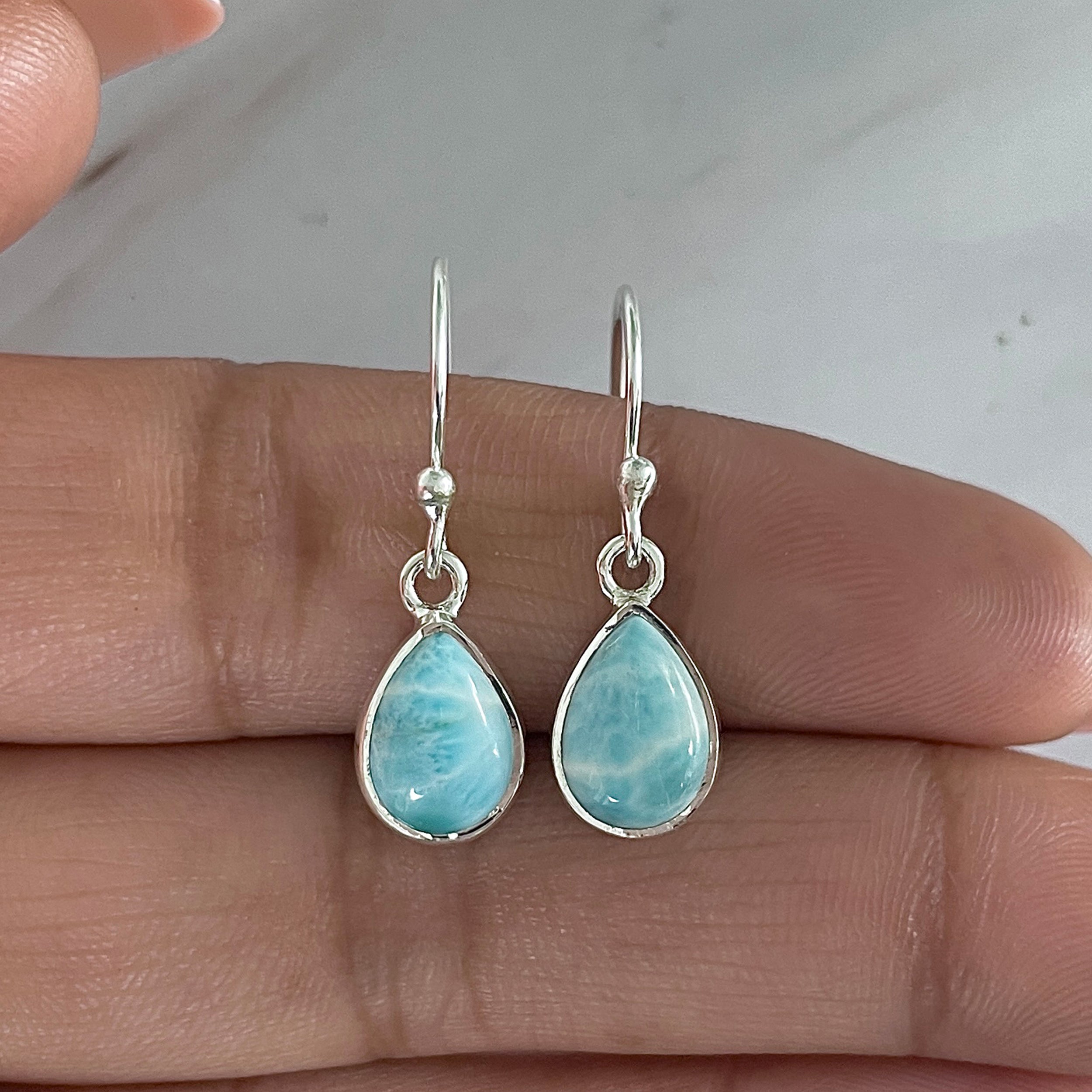 Larimar Earring-(LAR-E-1943.)