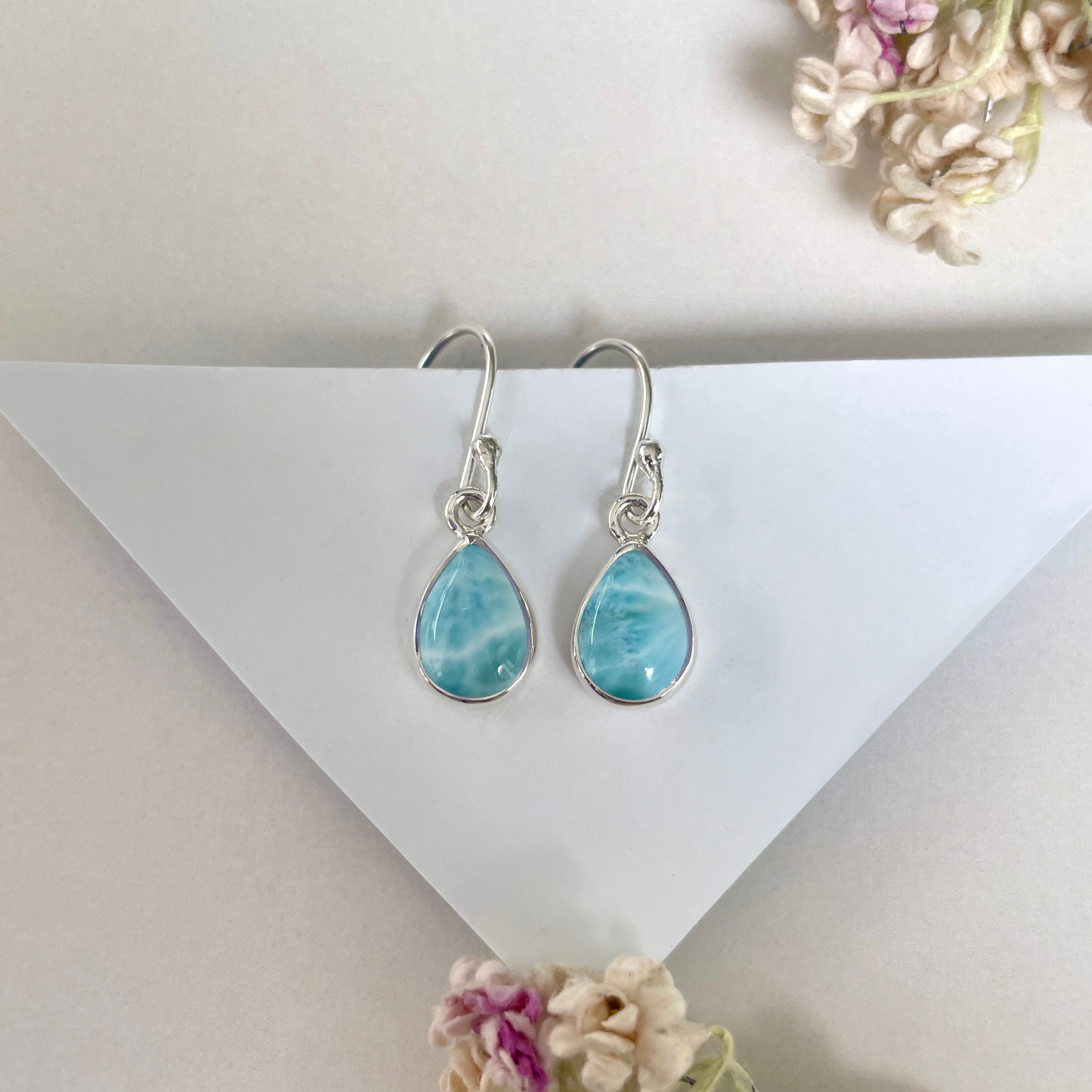 Larimar Earring-(LAR-E-1943.)