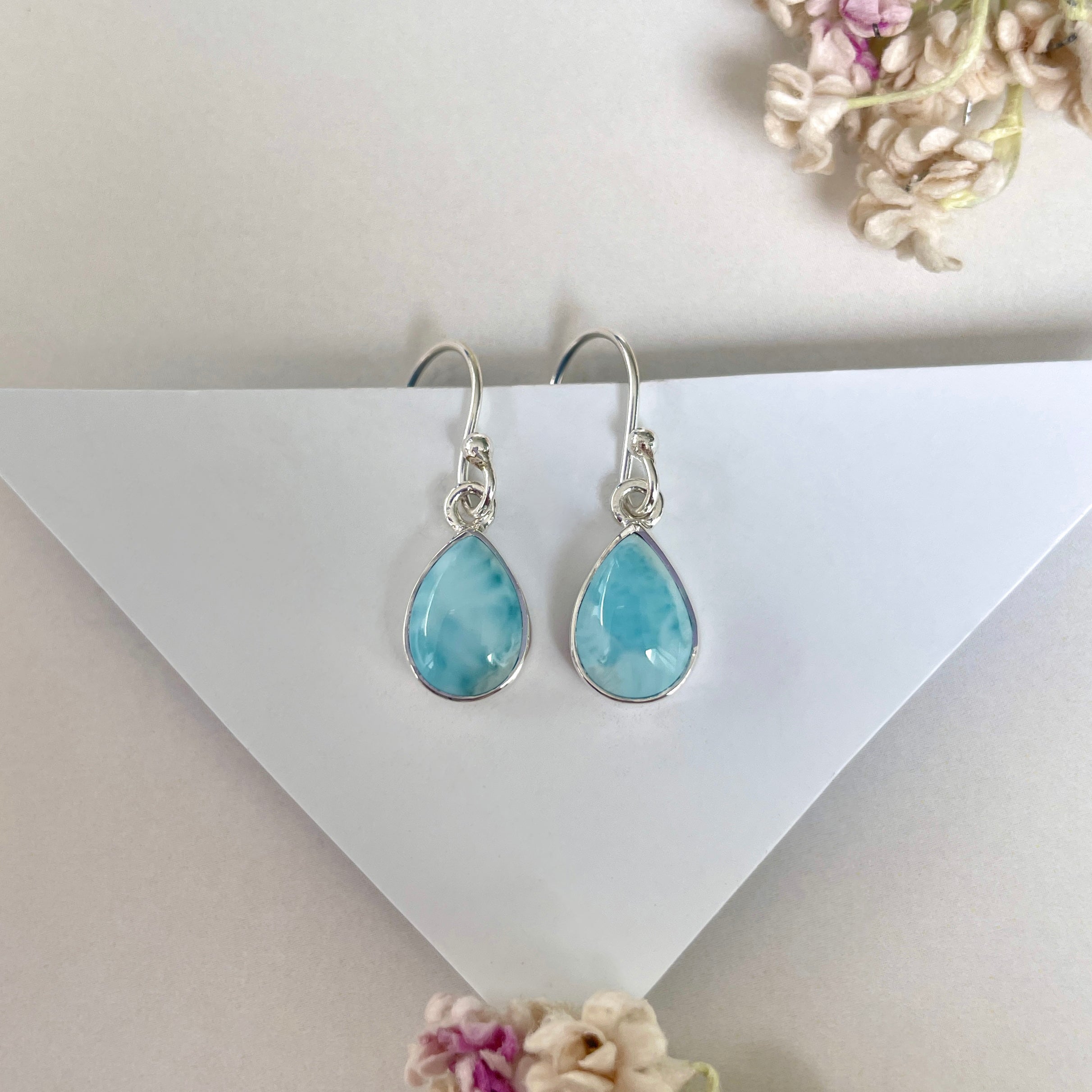 Larimar Earring-(LAR-E-1944.)
