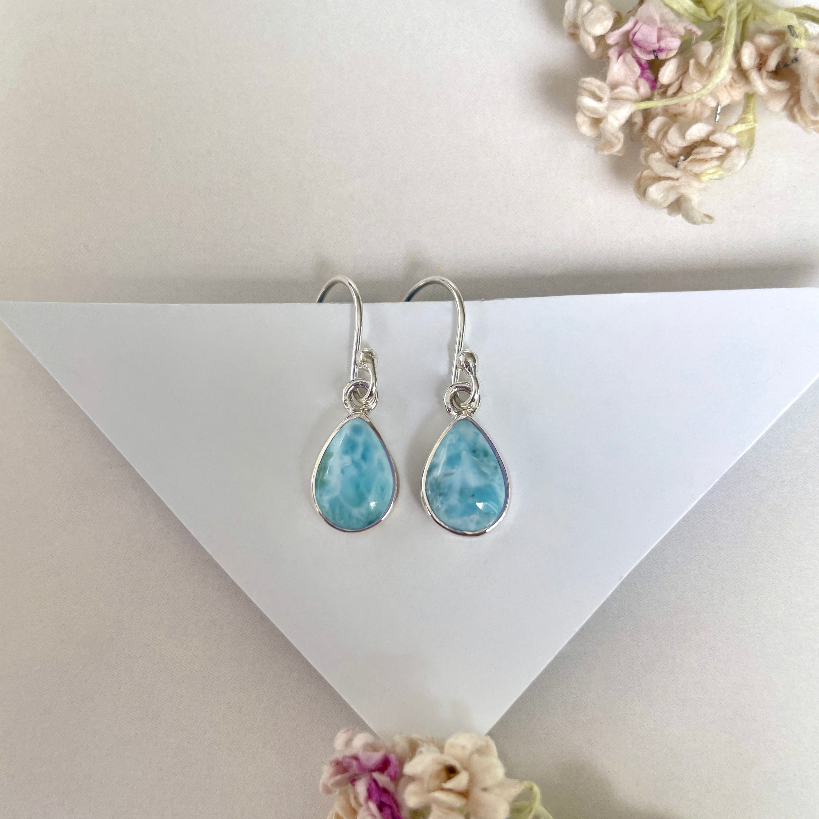 Larimar Earring-(LAR-E-1945.)