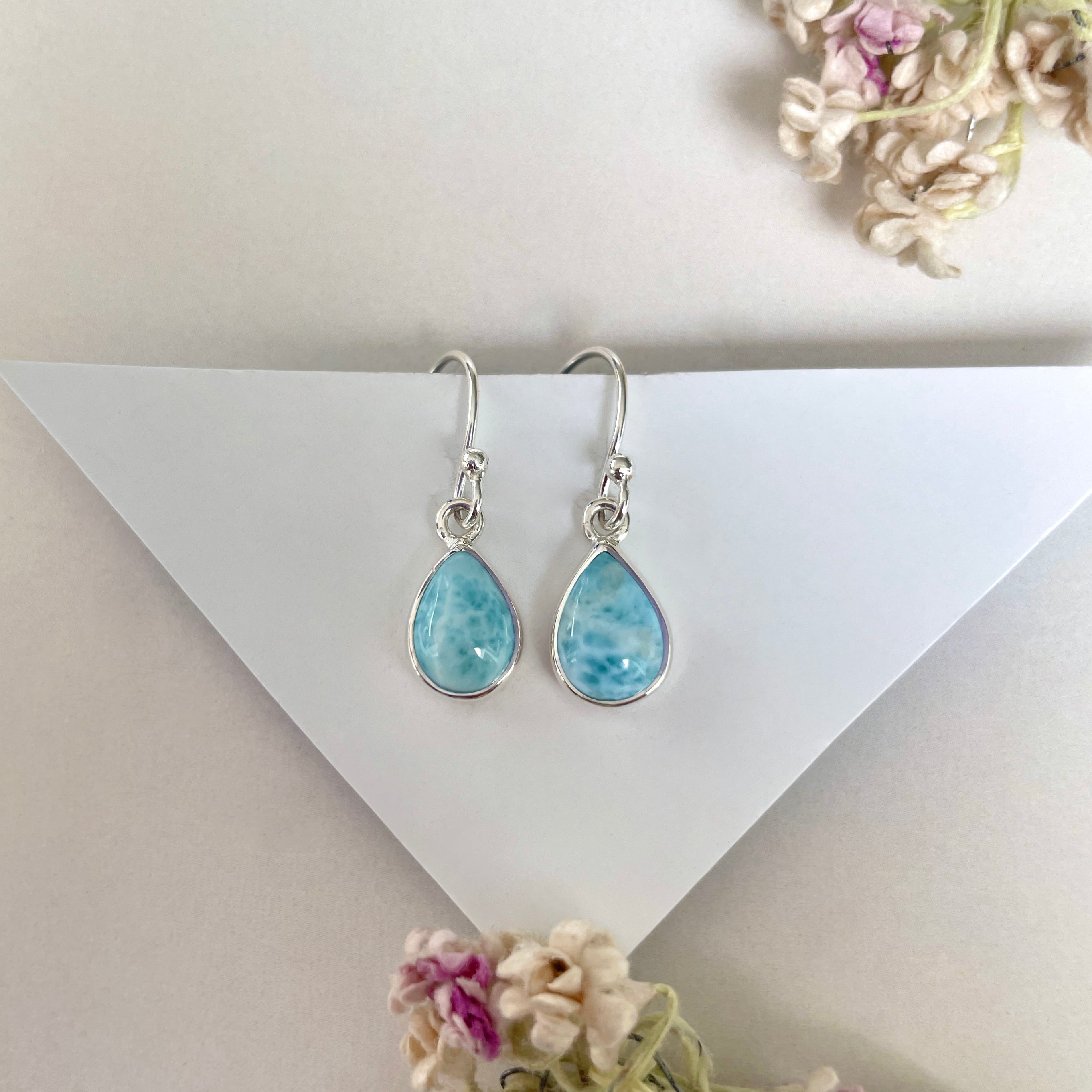 Larimar Earring-(LAR-E-1946.)