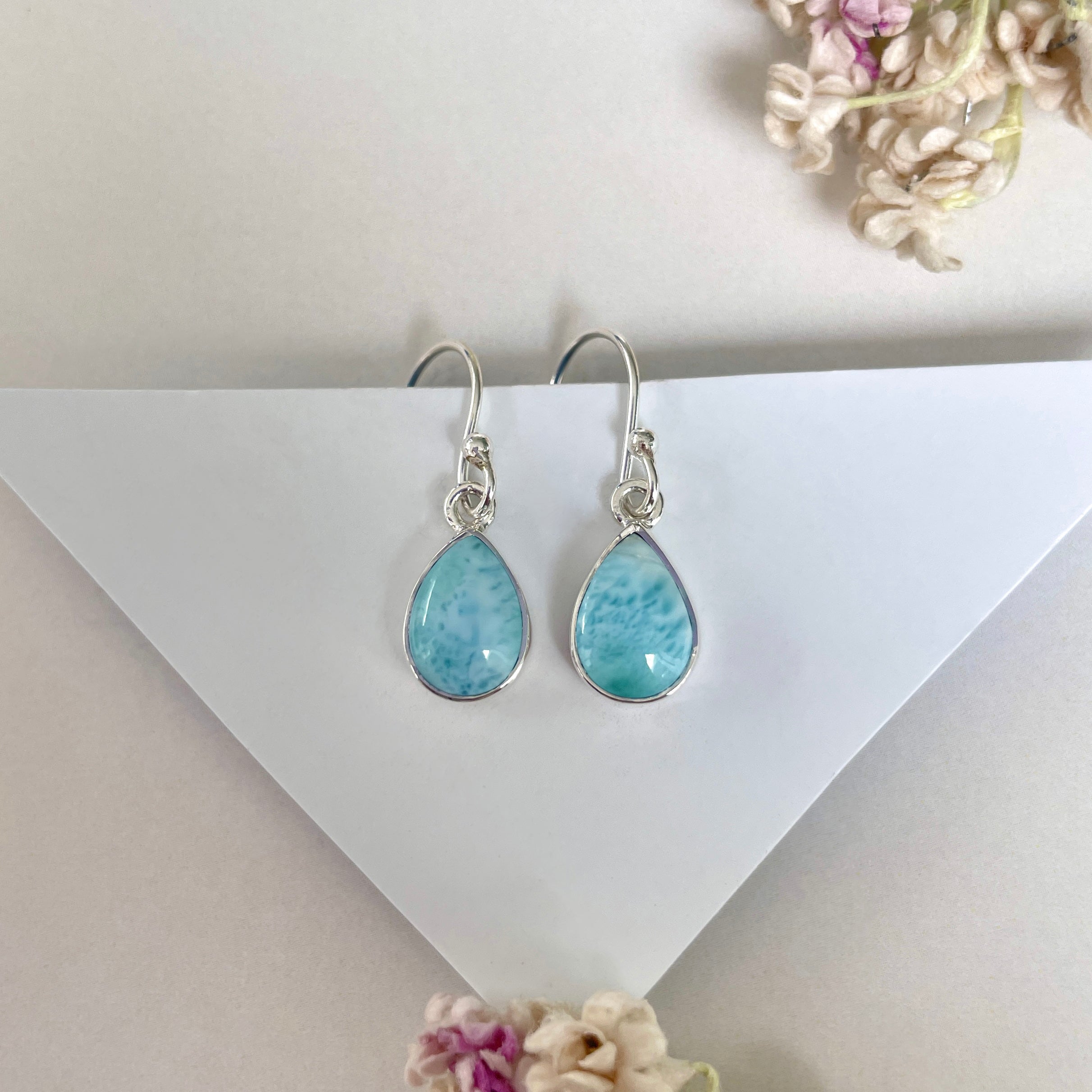Larimar Earring-(LAR-E-1947.)
