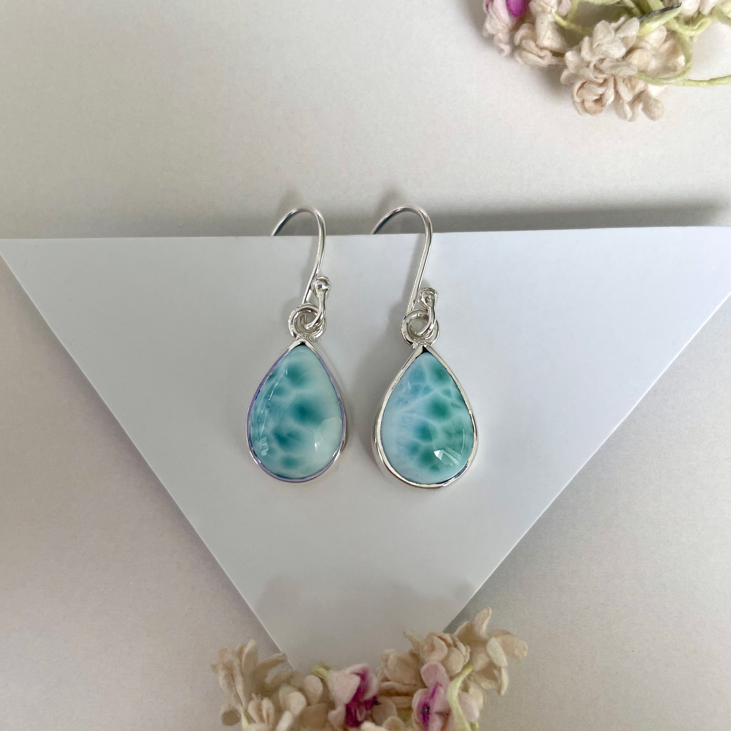Larimar Earring-(LAR-E-1948.)