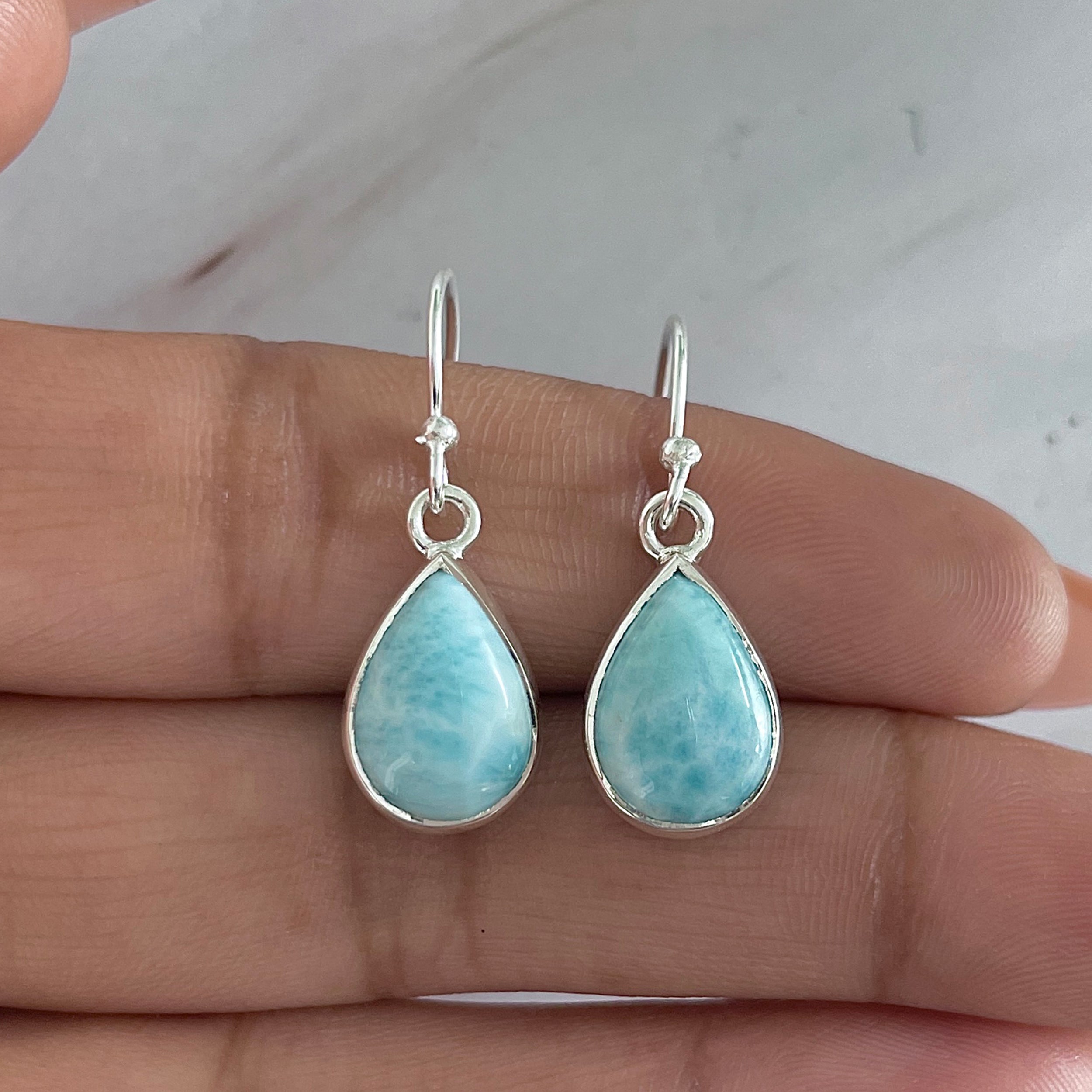 Larimar Earring-(LAR-E-1950.)