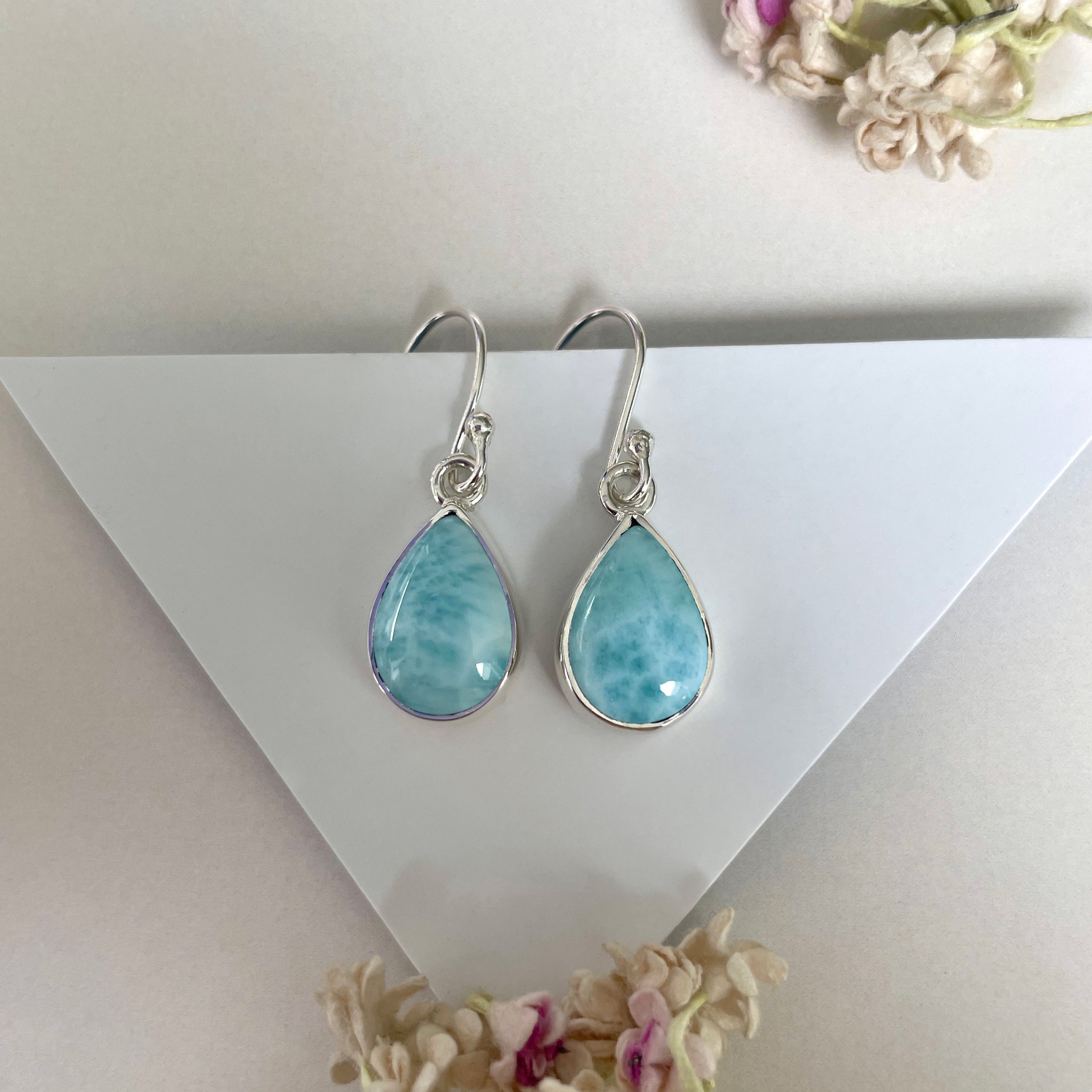 Larimar Earring-(LAR-E-1950.)