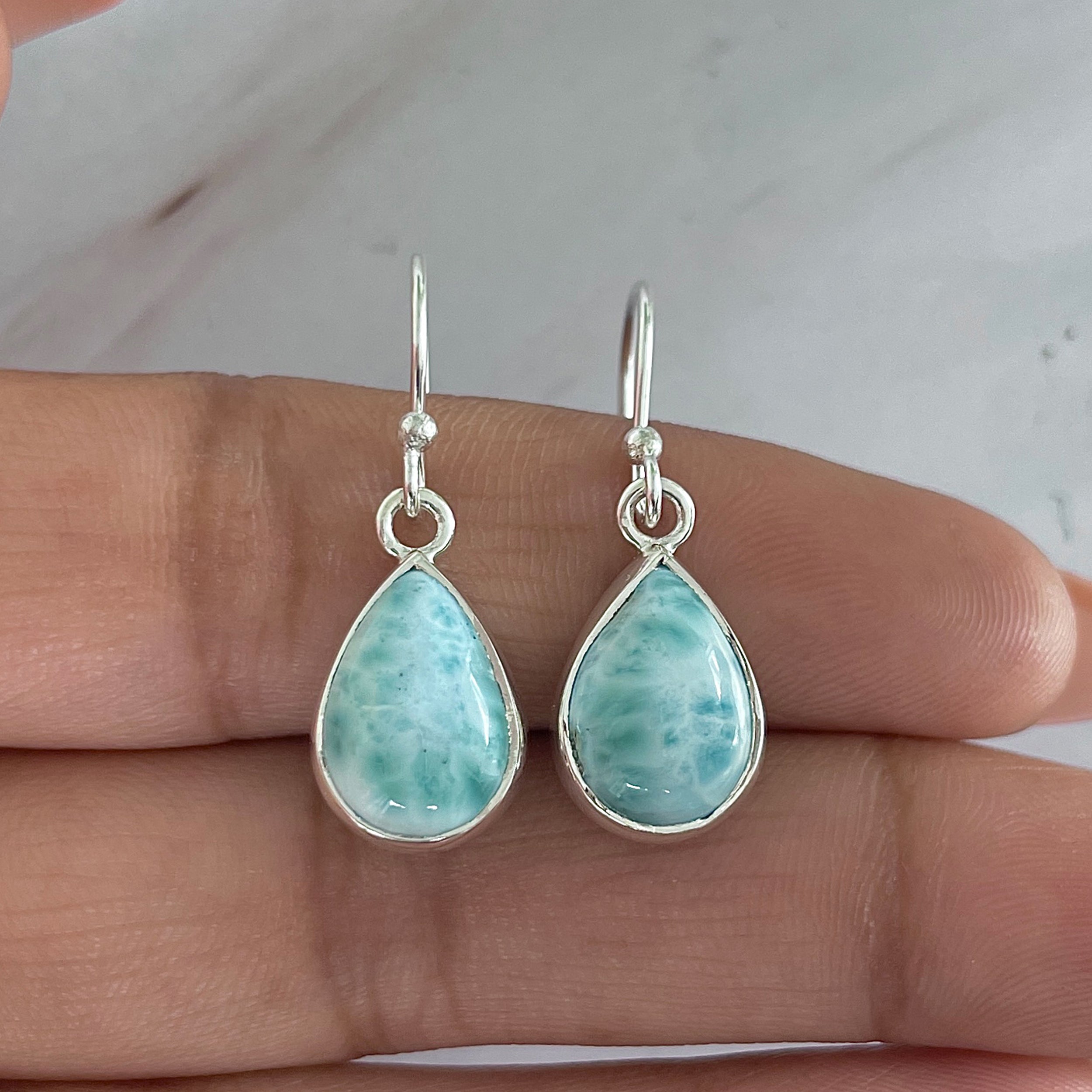 Larimar Earring-(LAR-E-1951.)