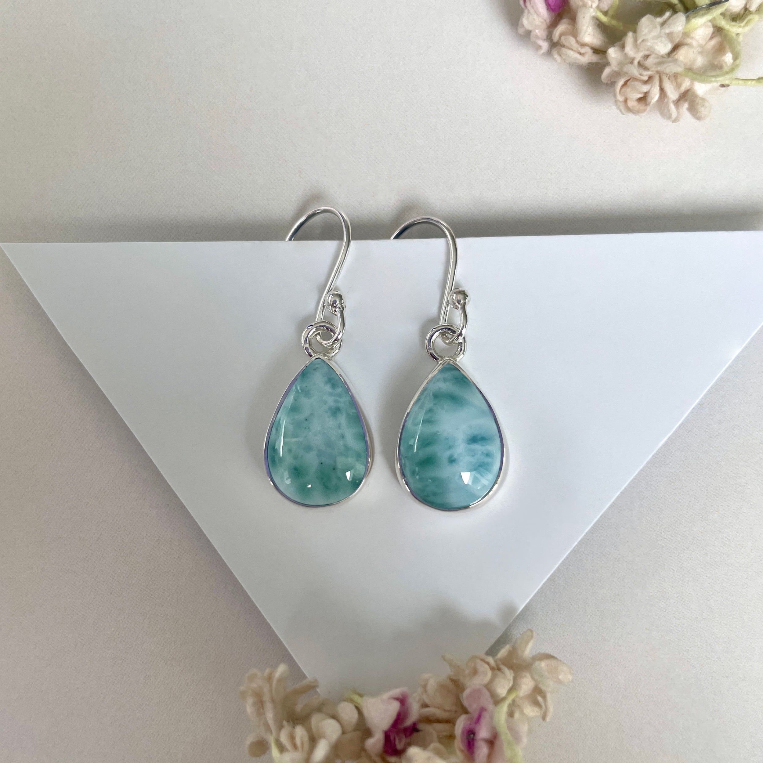 Larimar Earring-(LAR-E-1951.)