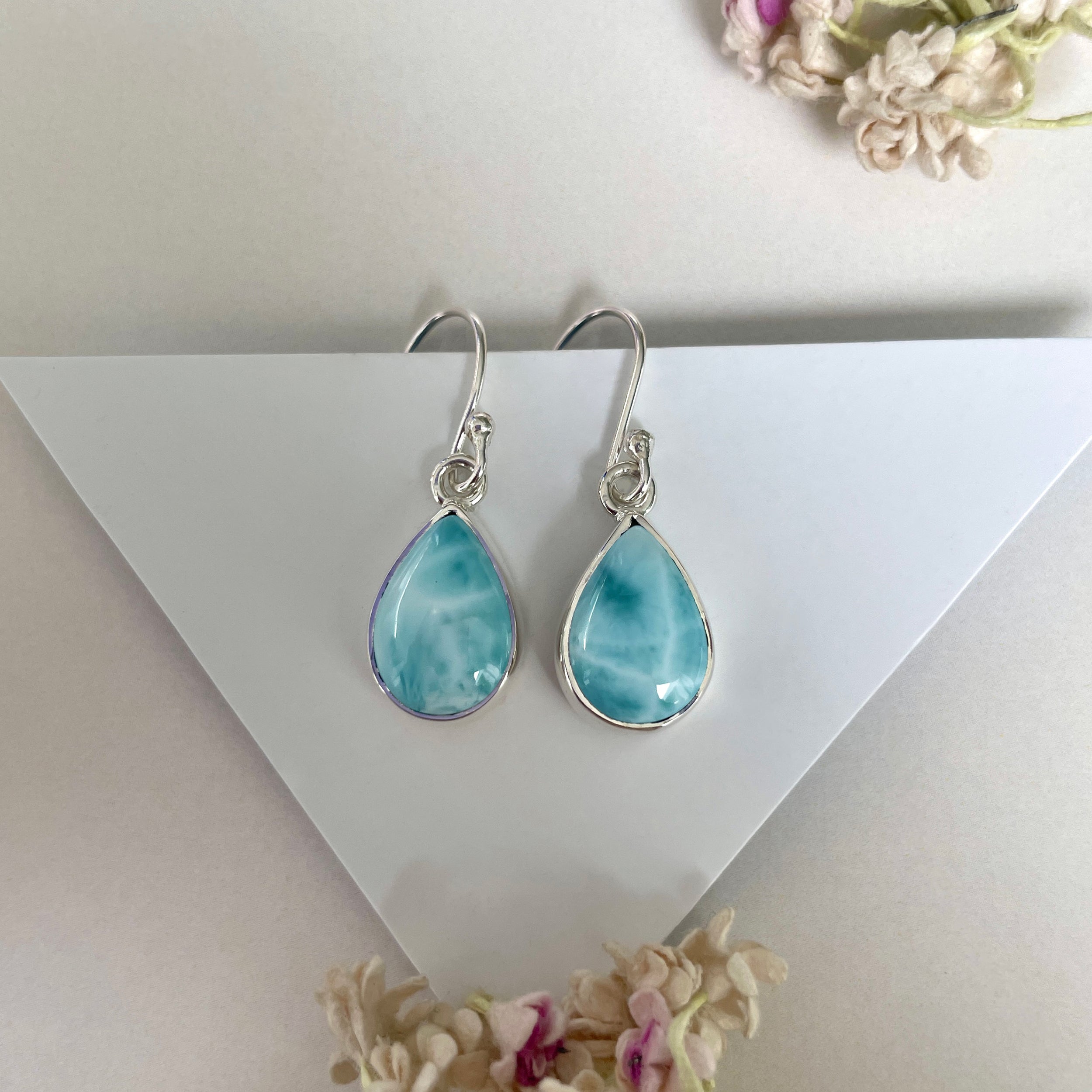 Larimar Earring-(LAR-E-1952.)