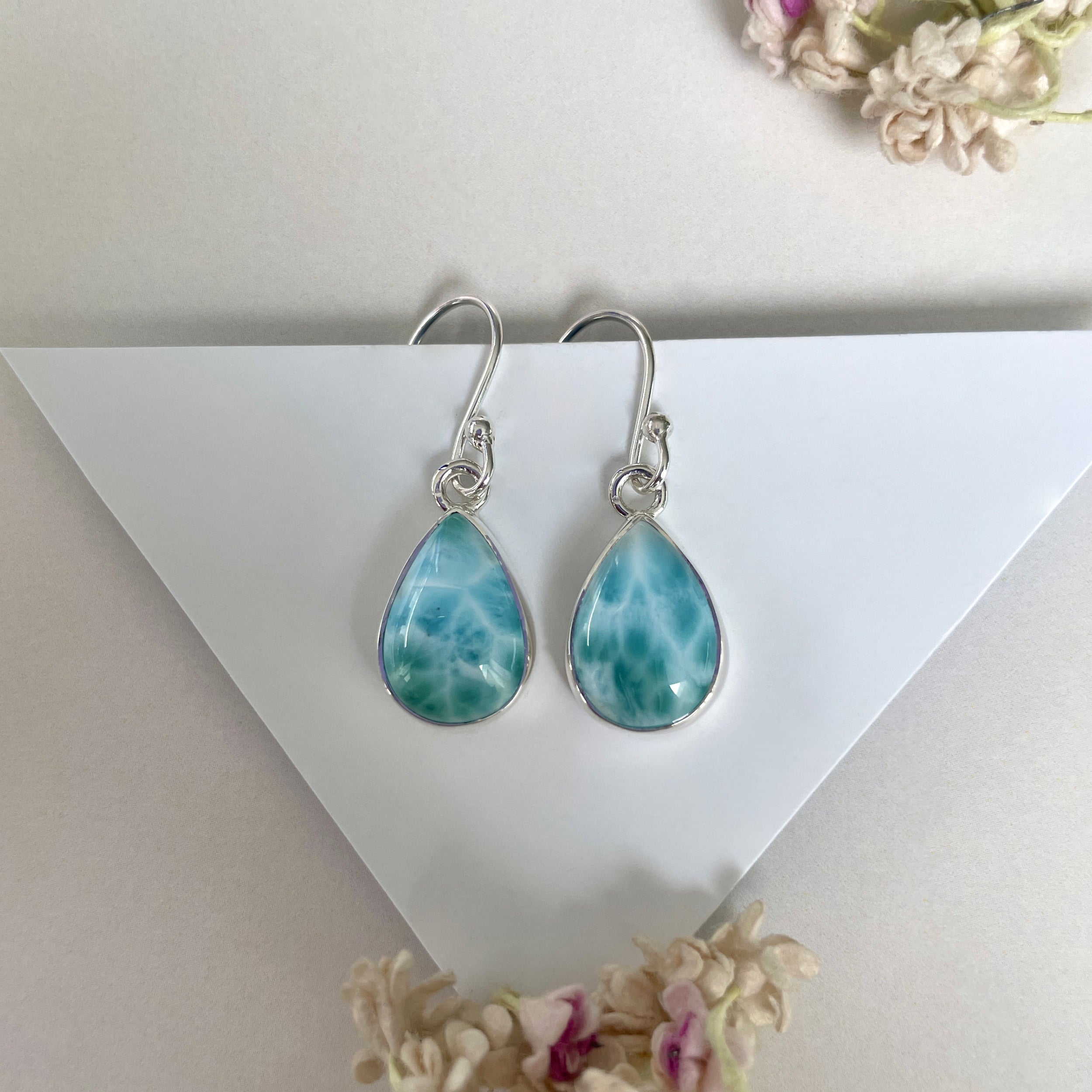 Larimar Earring-(LAR-E-1953.)