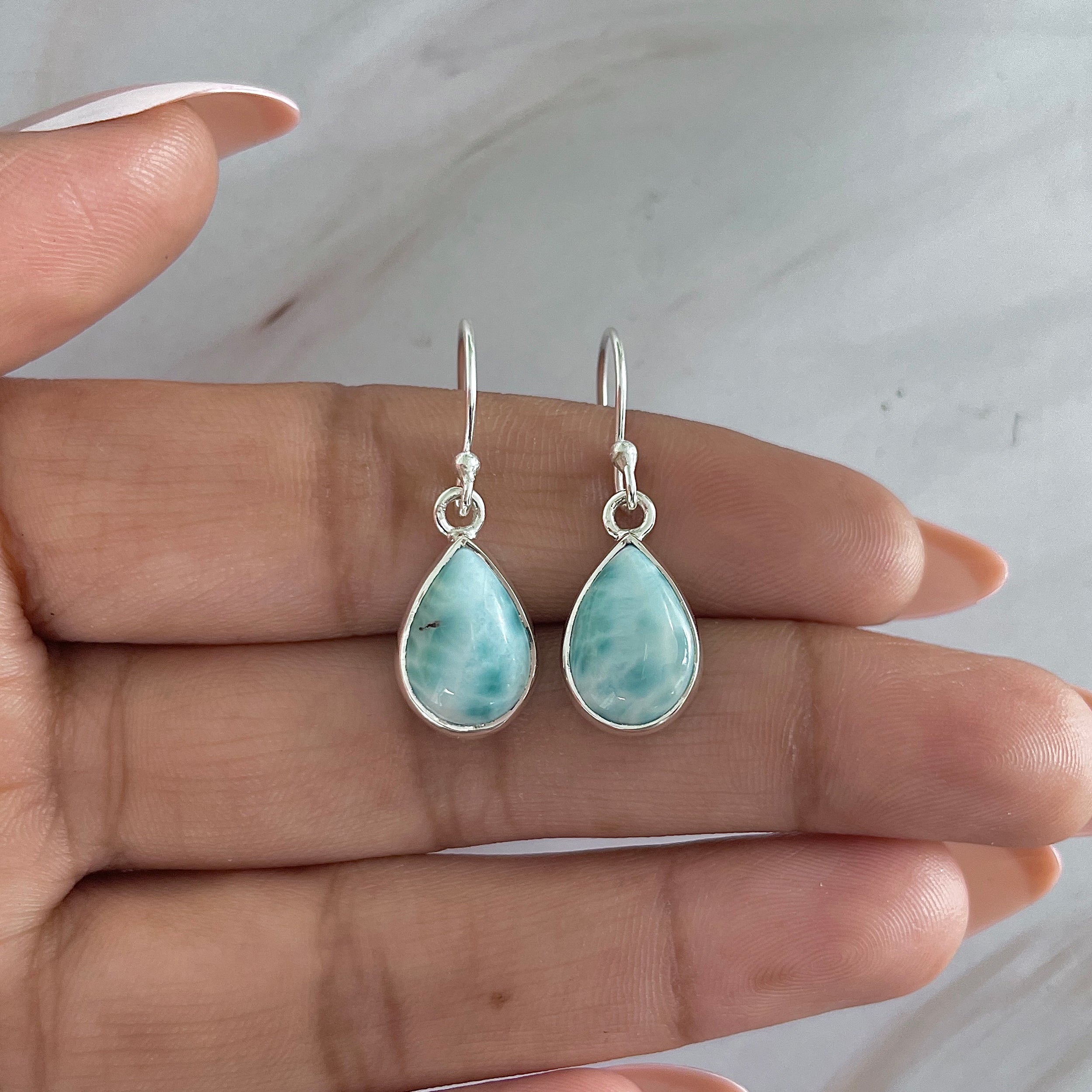 Larimar Earring-(LAR-E-1954.)