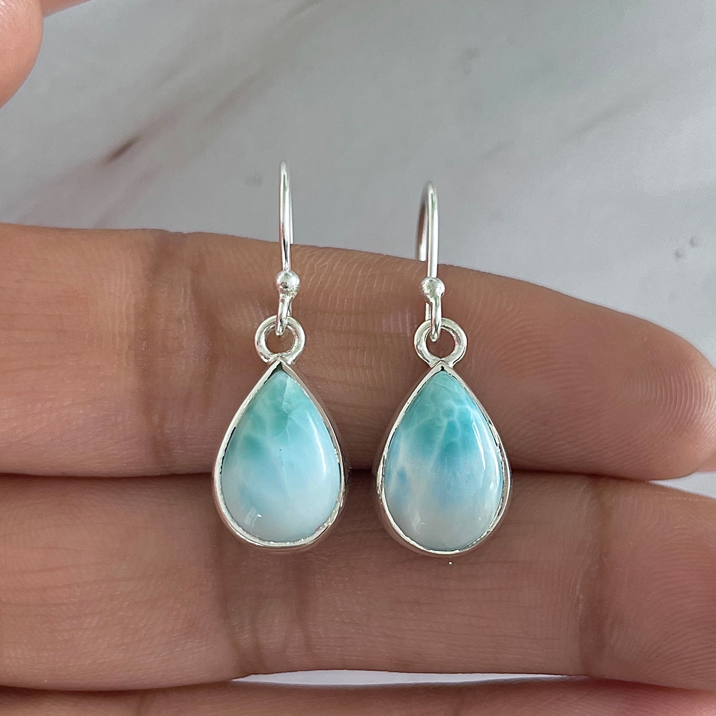 Larimar Earring-(LAR-E-1955.)
