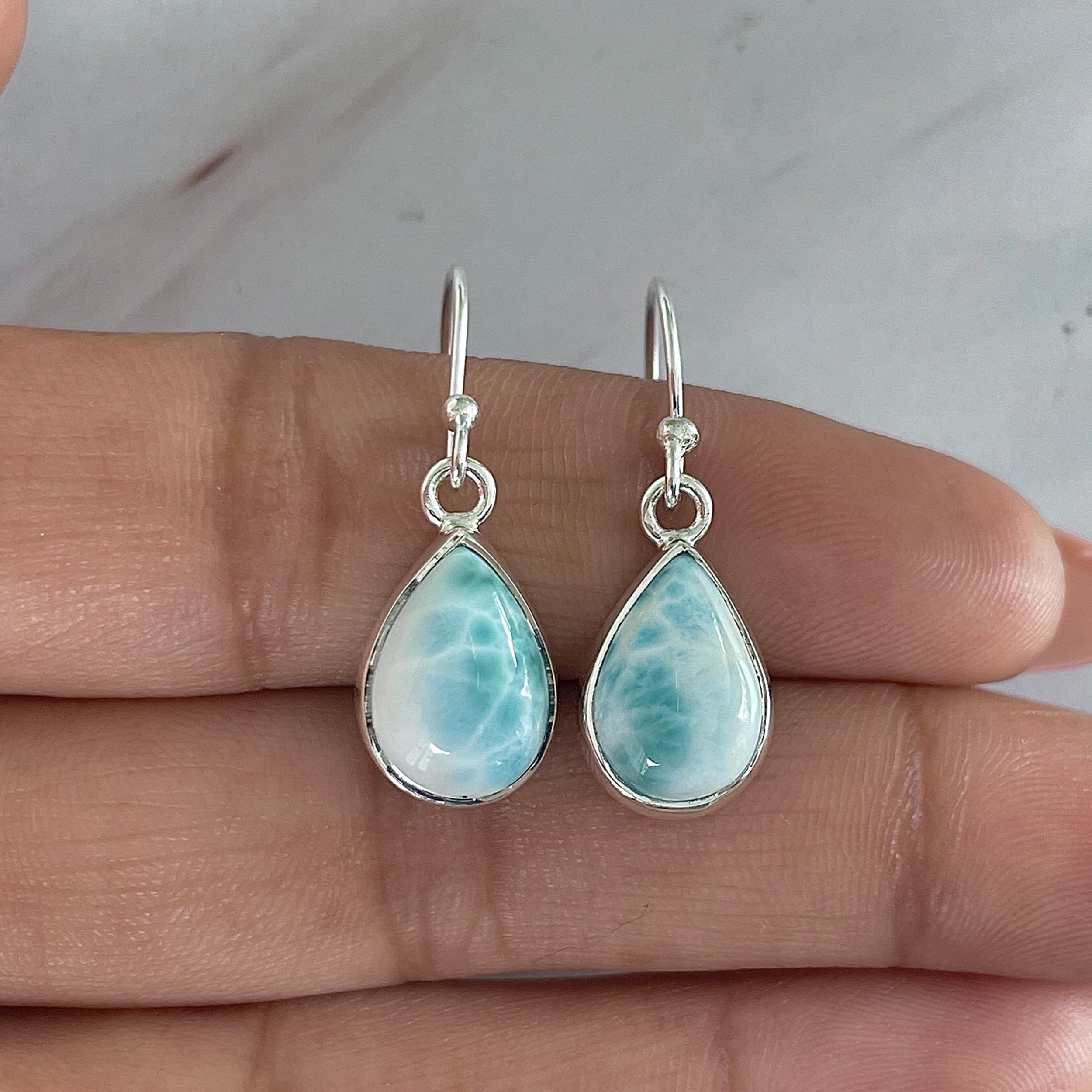 Larimar Earring-(LAR-E-1956.)
