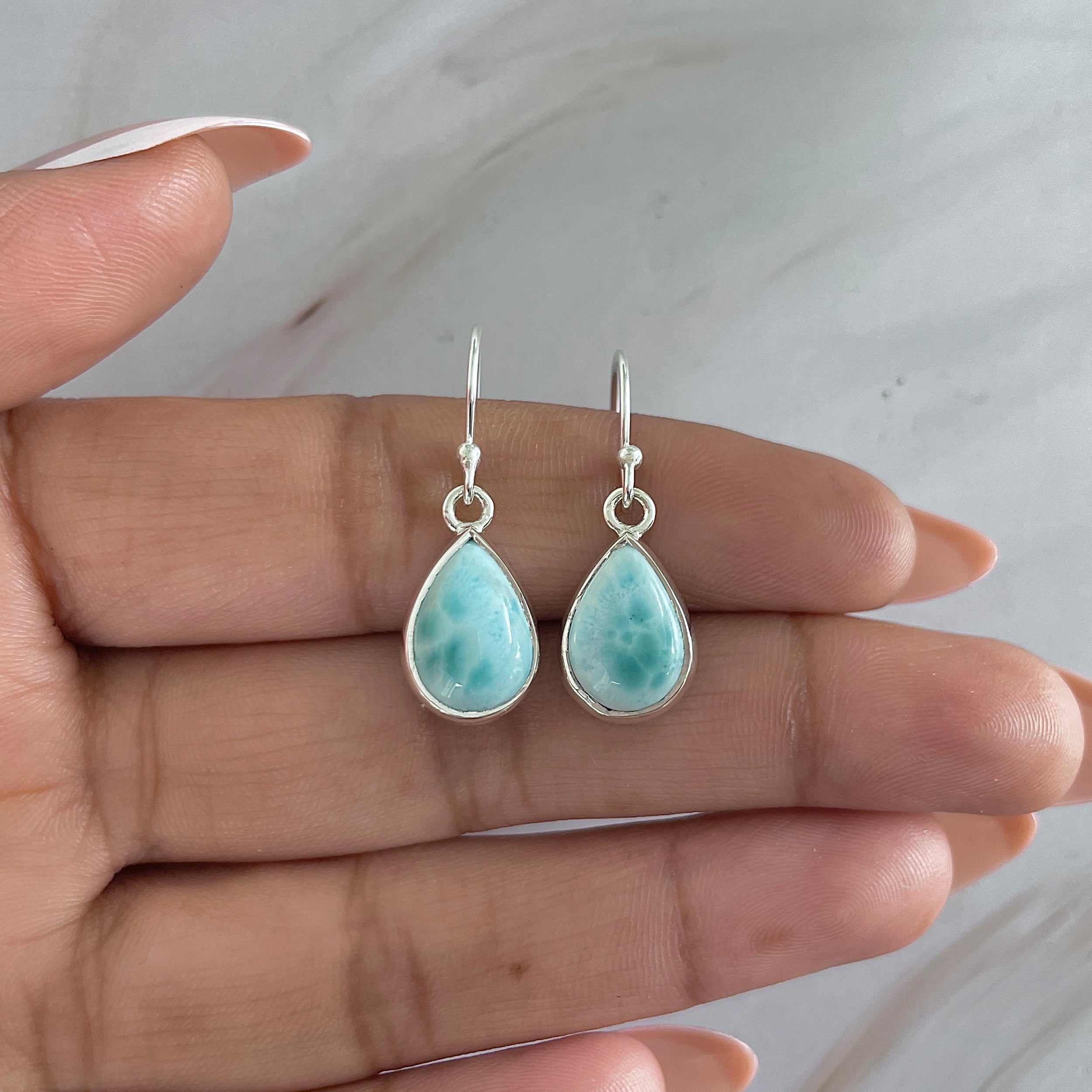 Larimar Earring-(LAR-E-1957.)