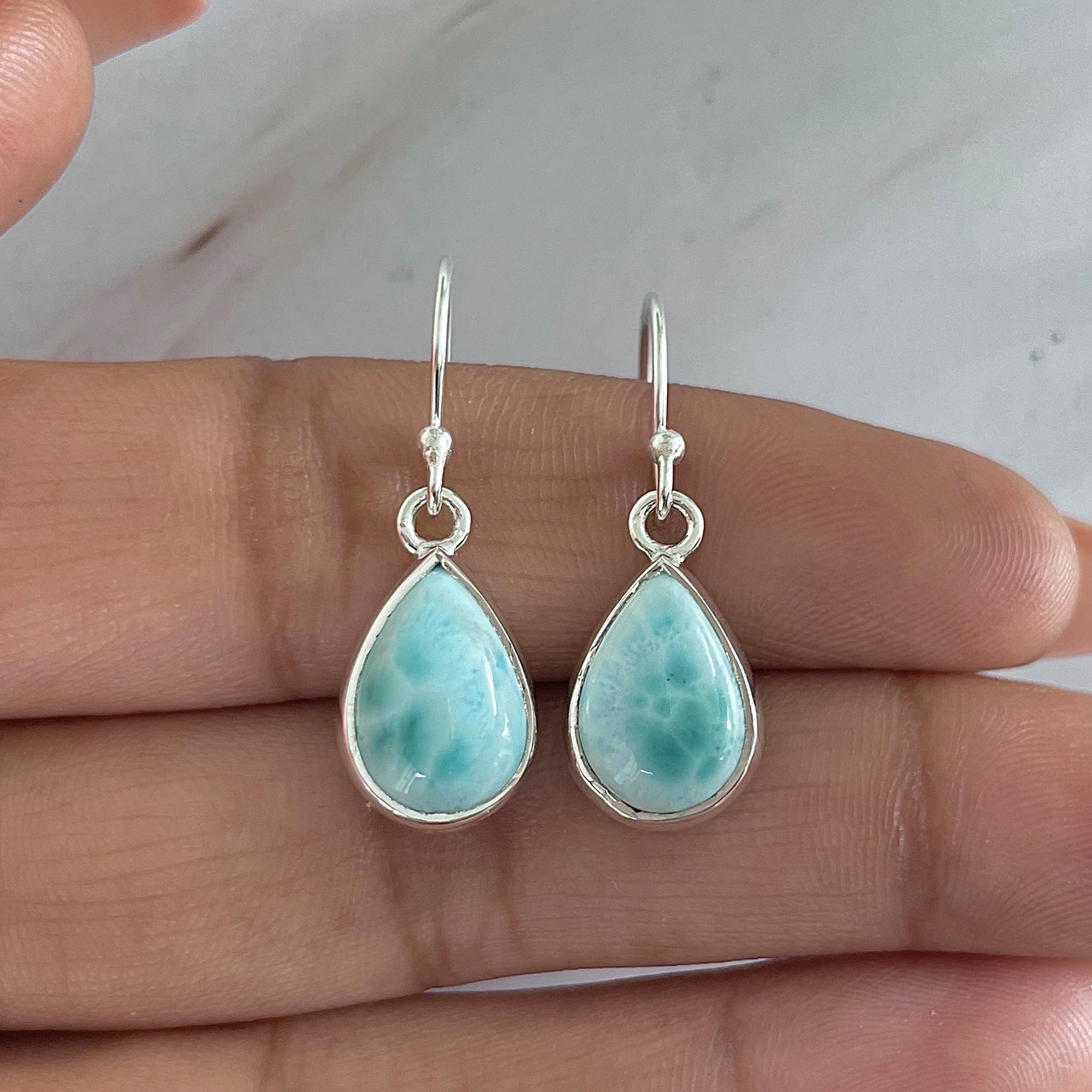 Larimar Earring-(LAR-E-1957.)