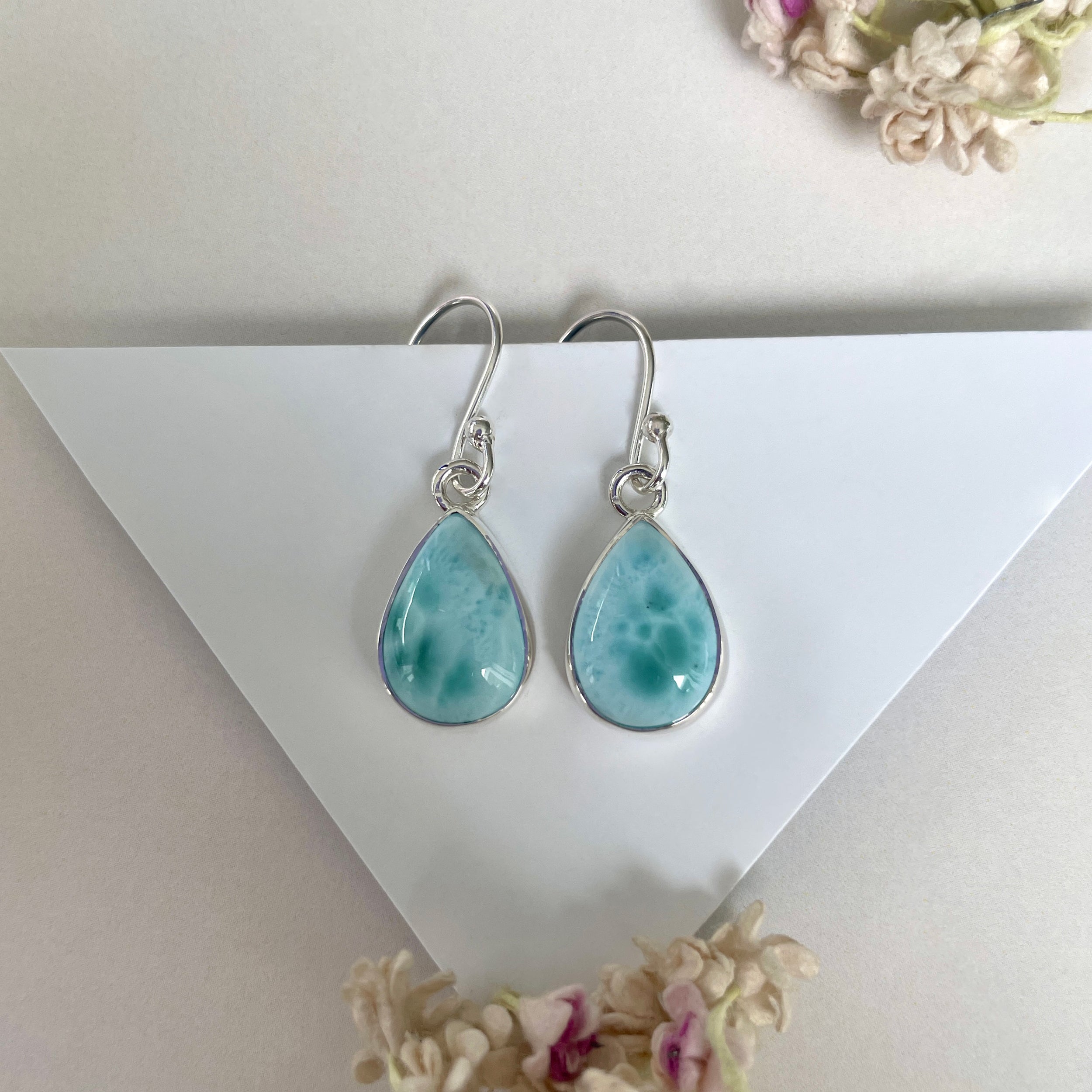 Larimar Earring-(LAR-E-1957.)