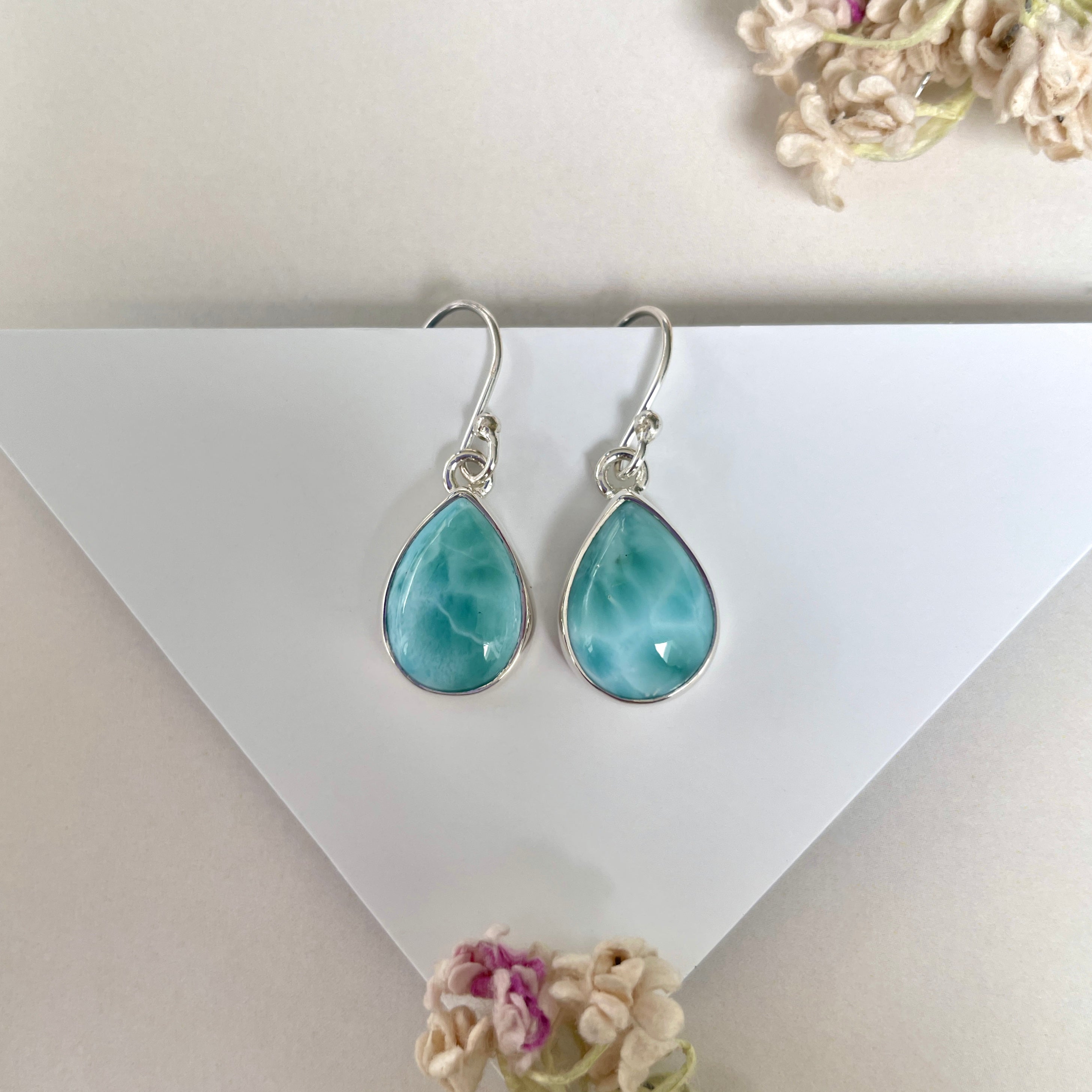 Larimar Earring-(LAR-E-1960.)
