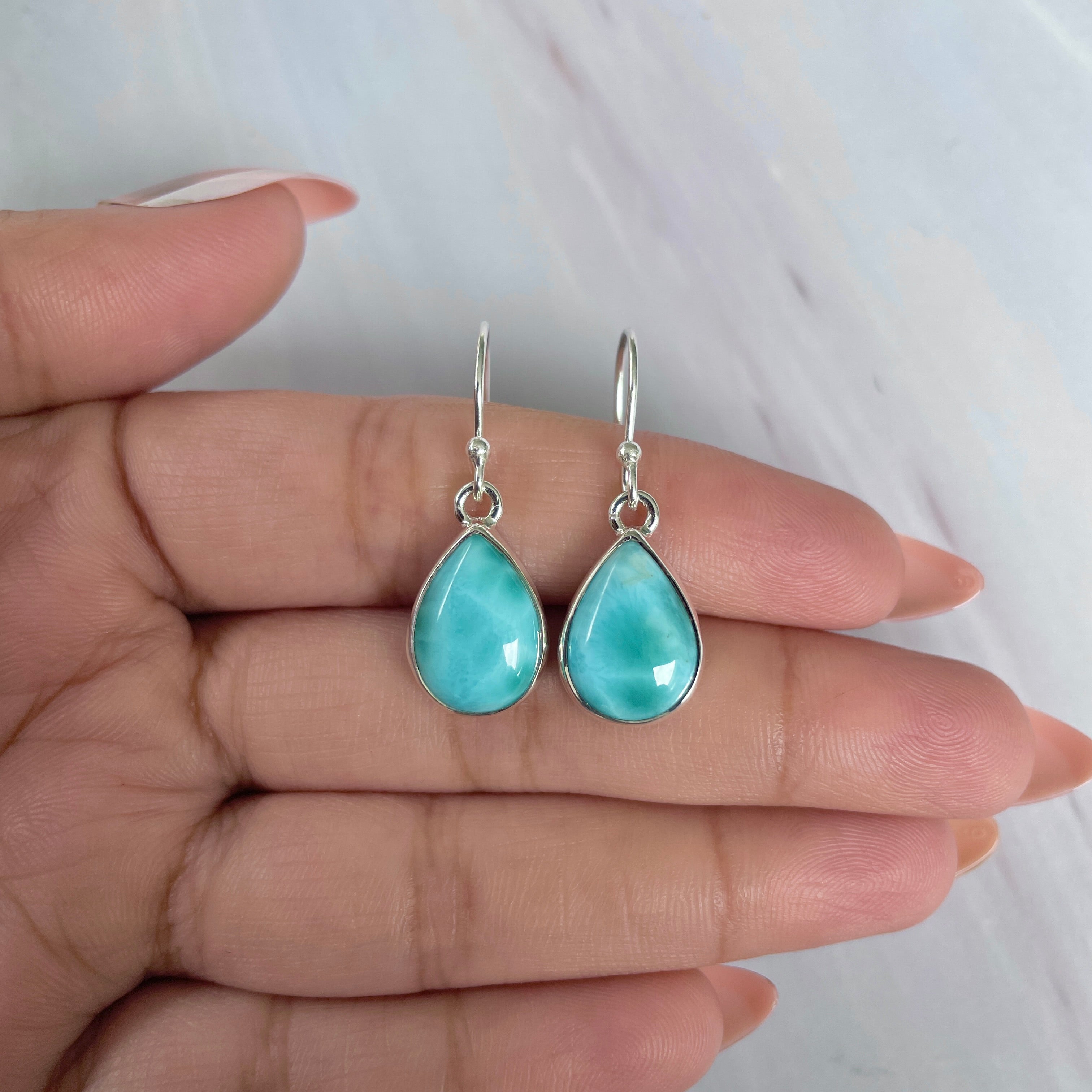 Larimar Earring-(LAR-E-1961.)