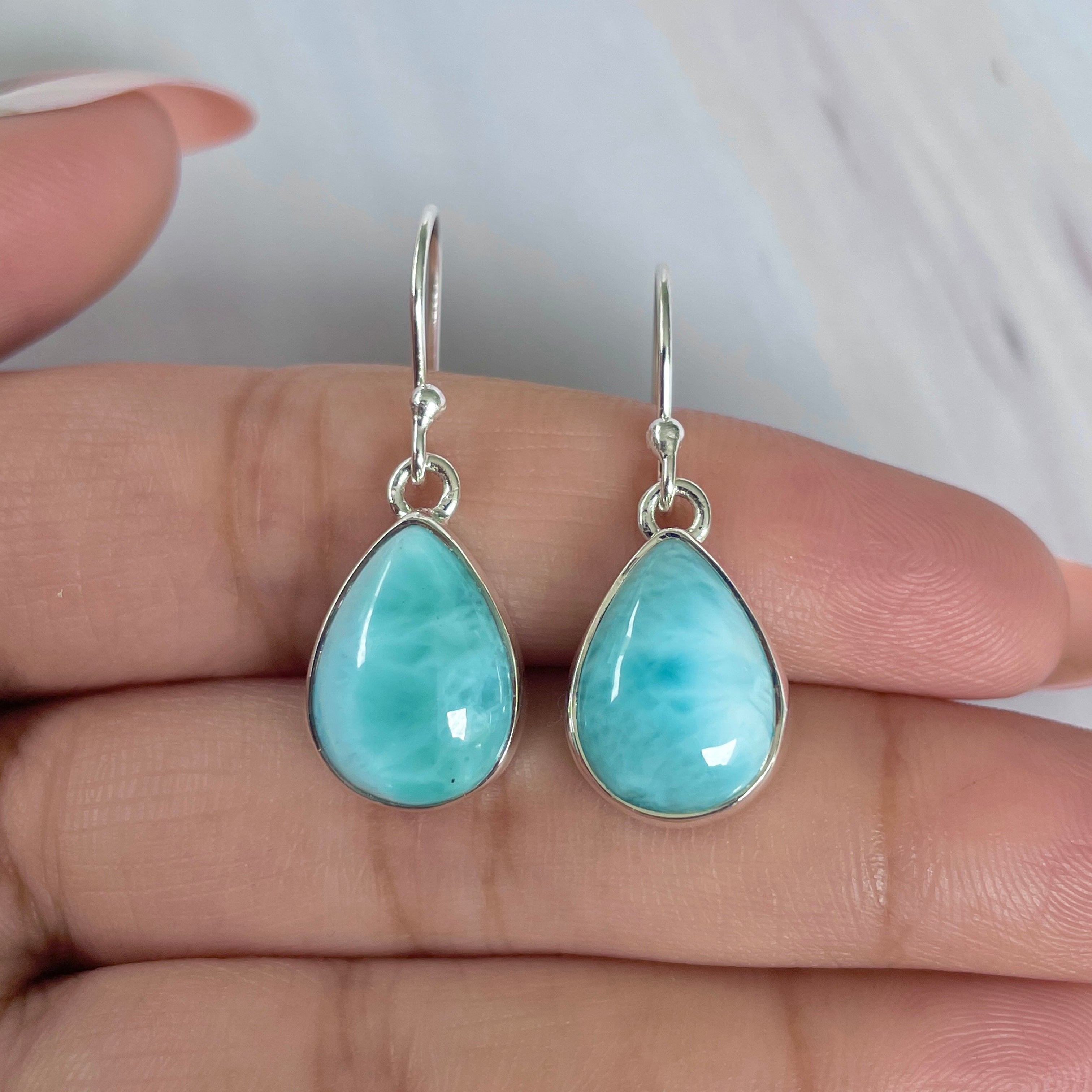 Larimar Earring-(LAR-E-1962.)