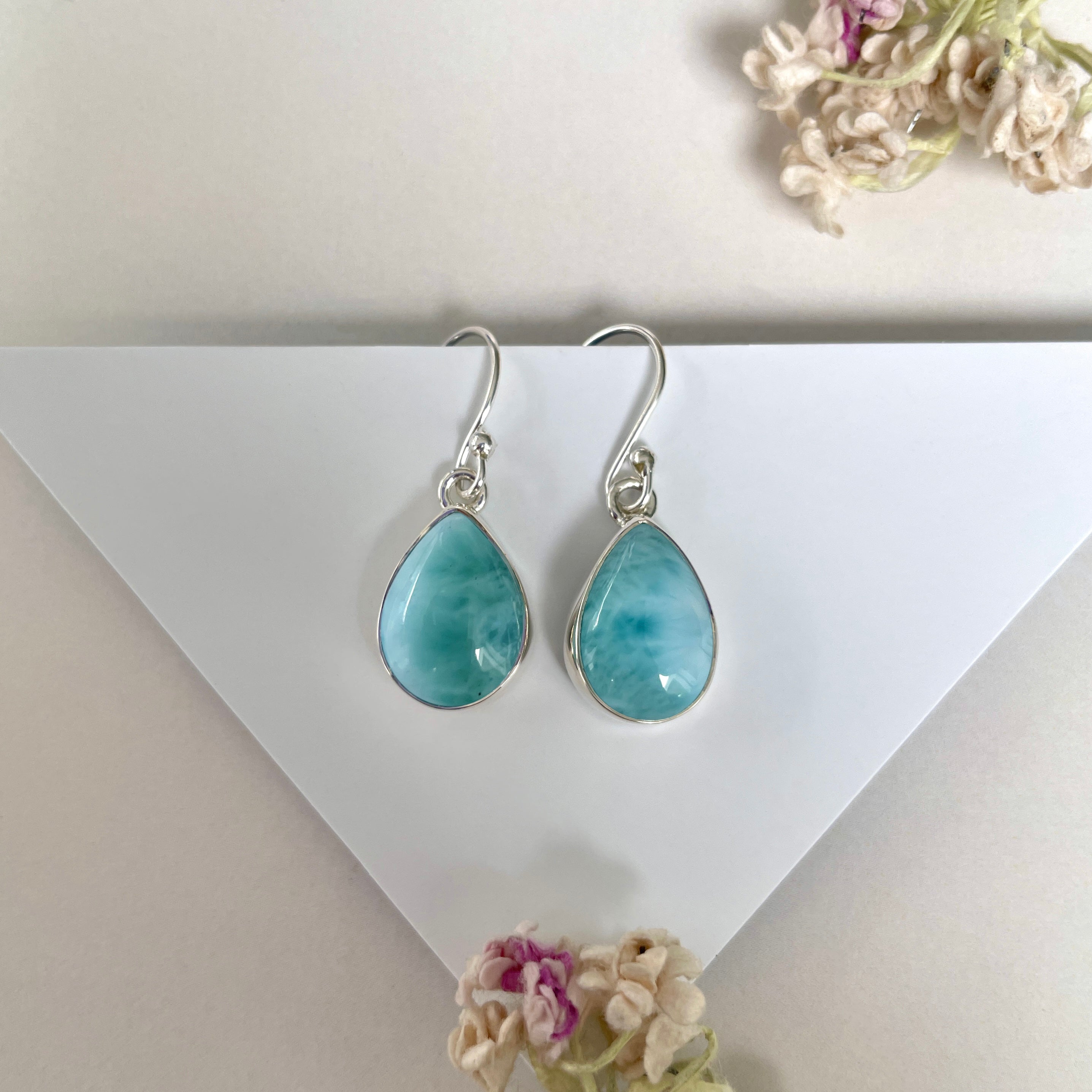 Larimar Earring-(LAR-E-1962.)