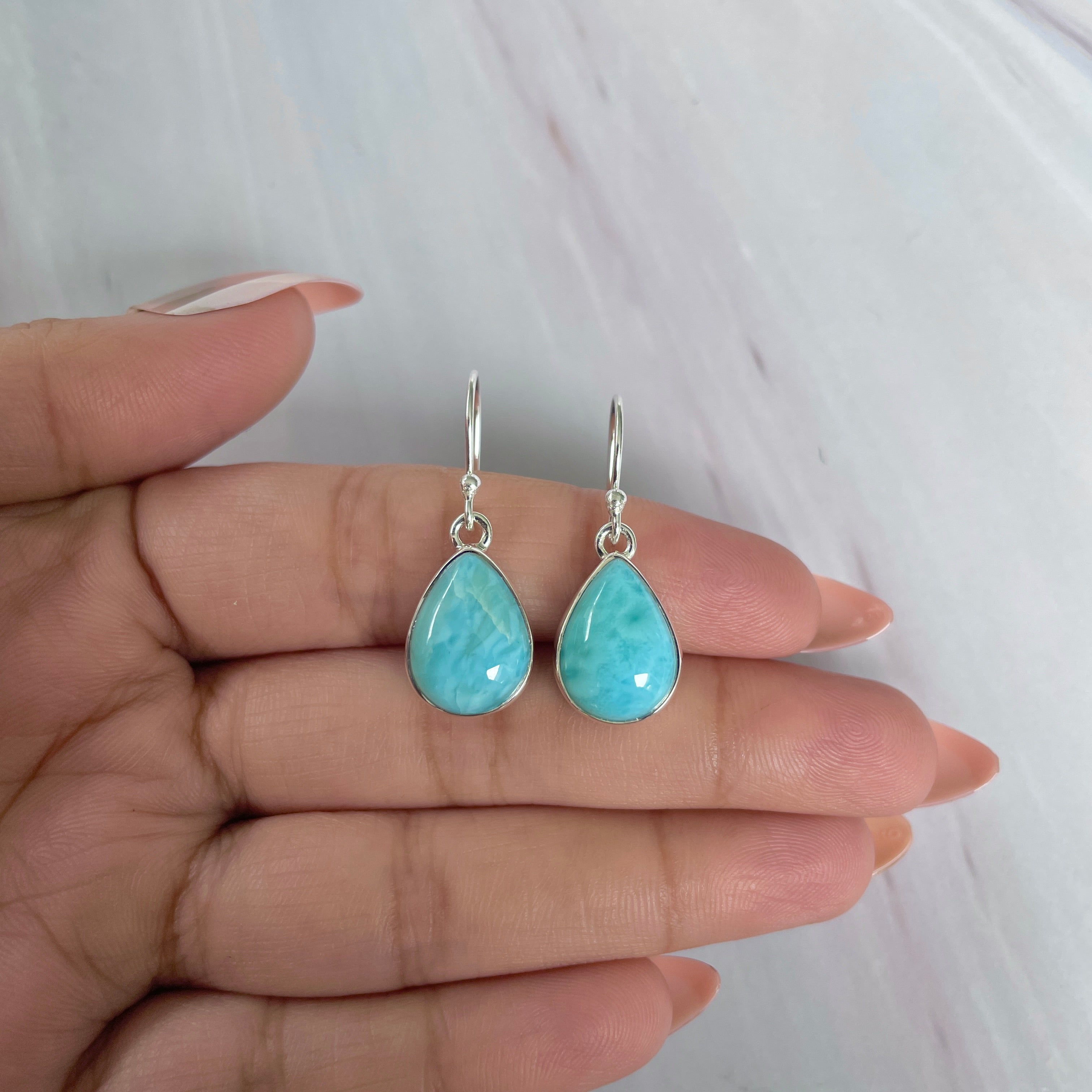 Larimar Earring-(LAR-E-1963.)