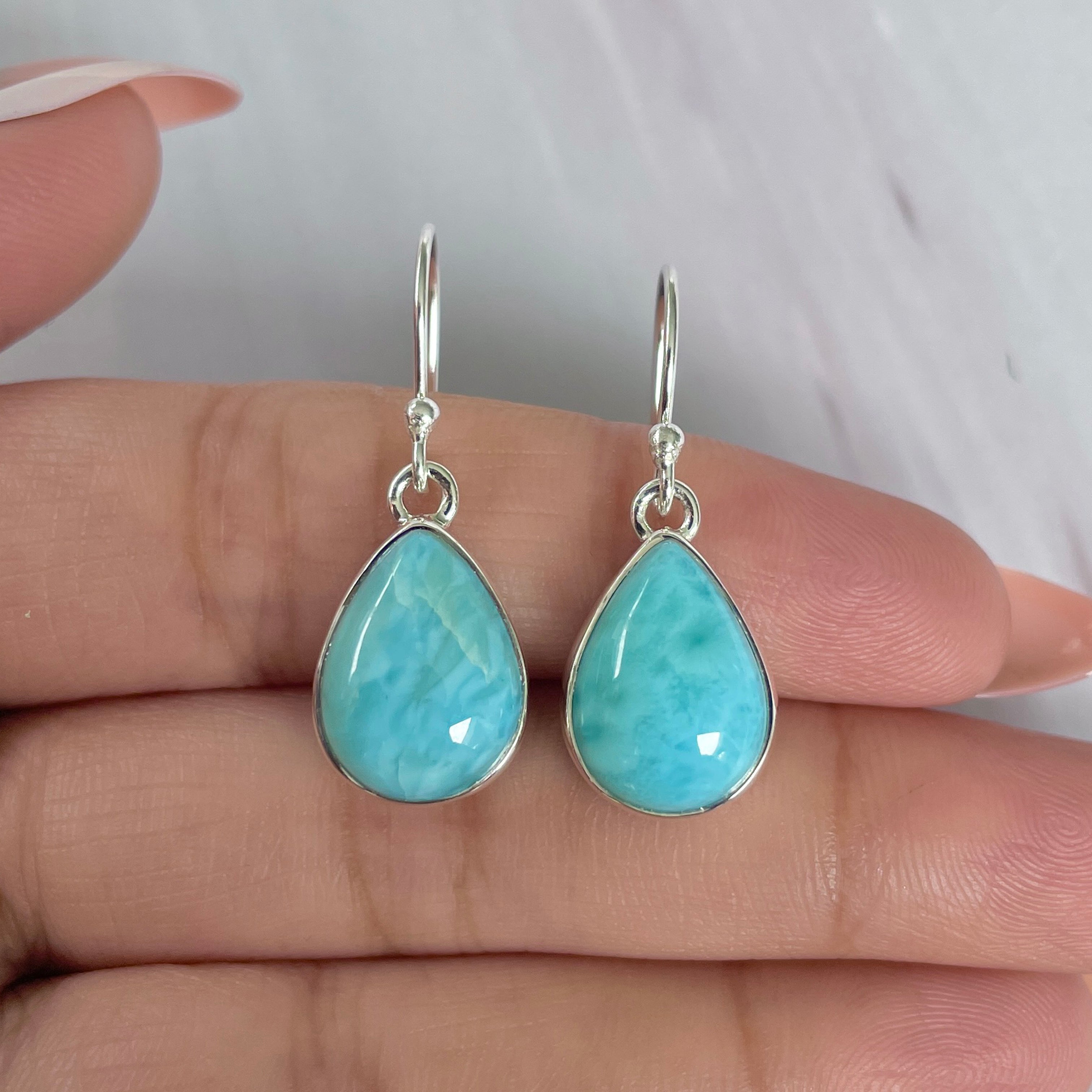 Larimar Earring-(LAR-E-1963.)