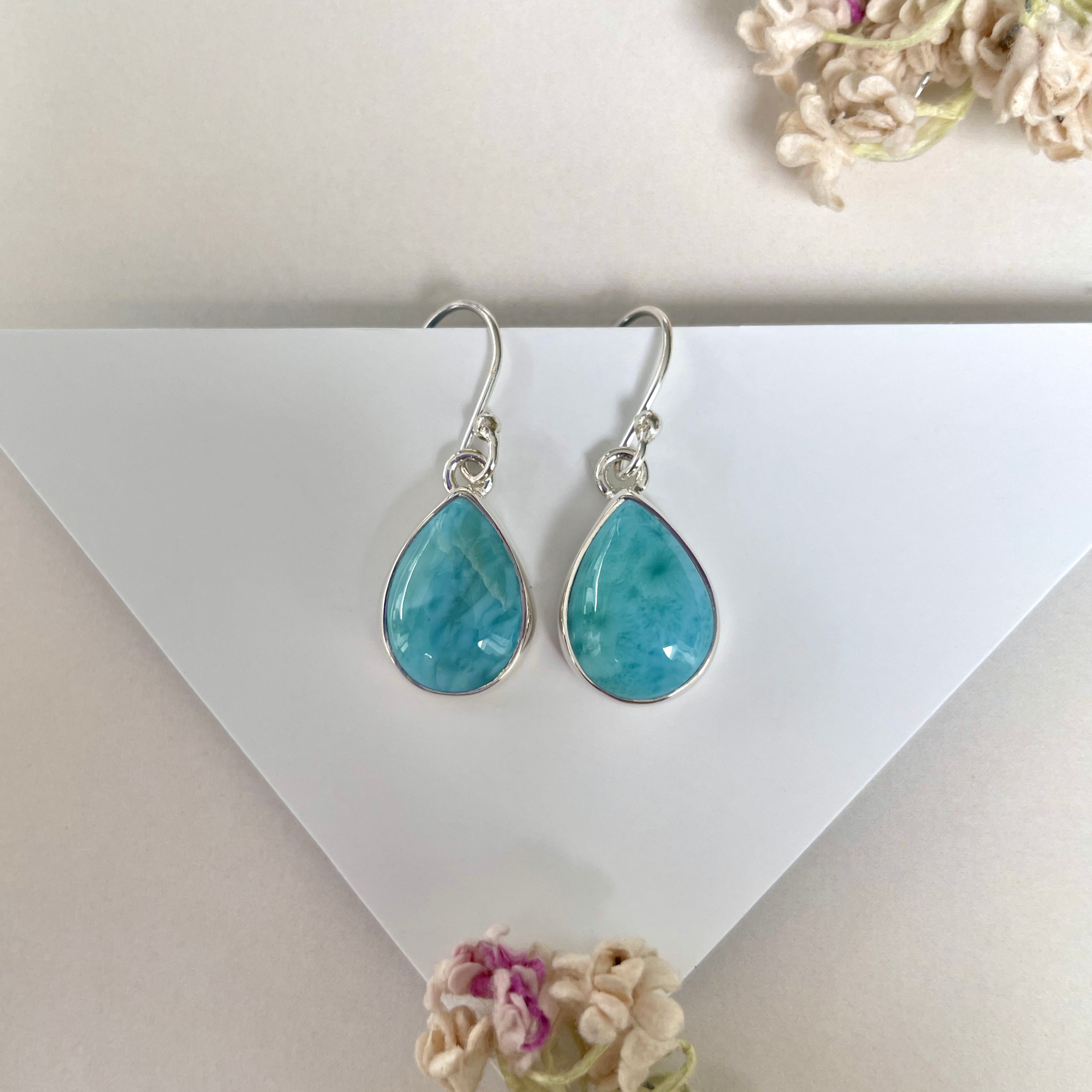 Larimar Earring-(LAR-E-1963.)
