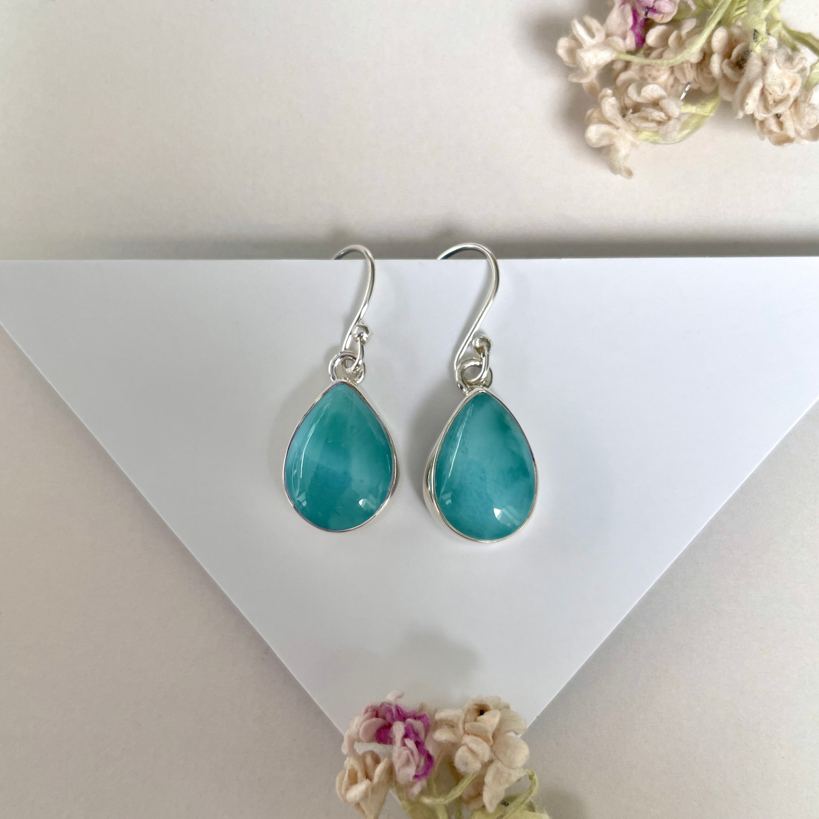 Larimar Earring-(LAR-E-1965.)