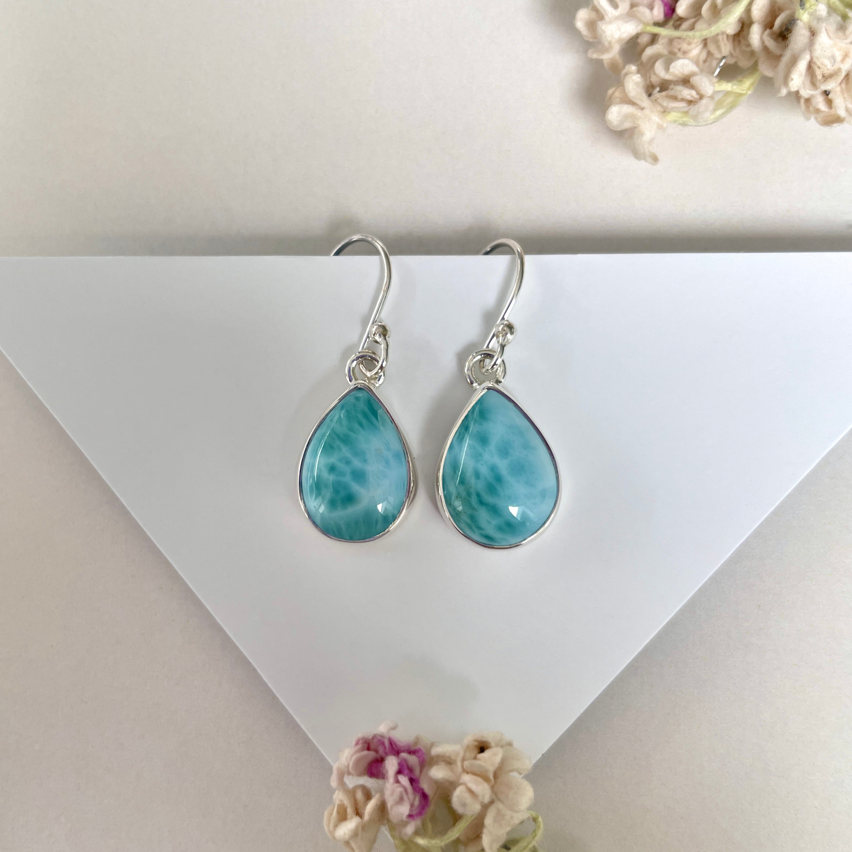 Larimar Earring-(LAR-E-1966.)