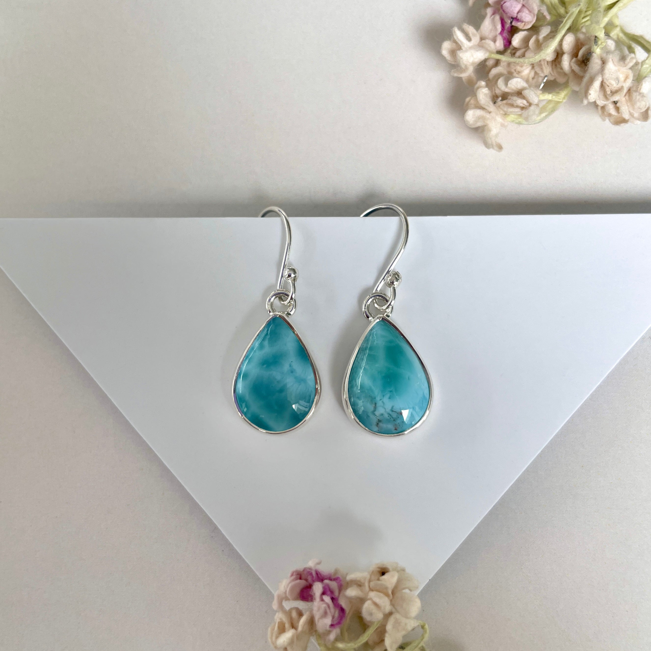 Larimar Earring-(LAR-E-1967.)