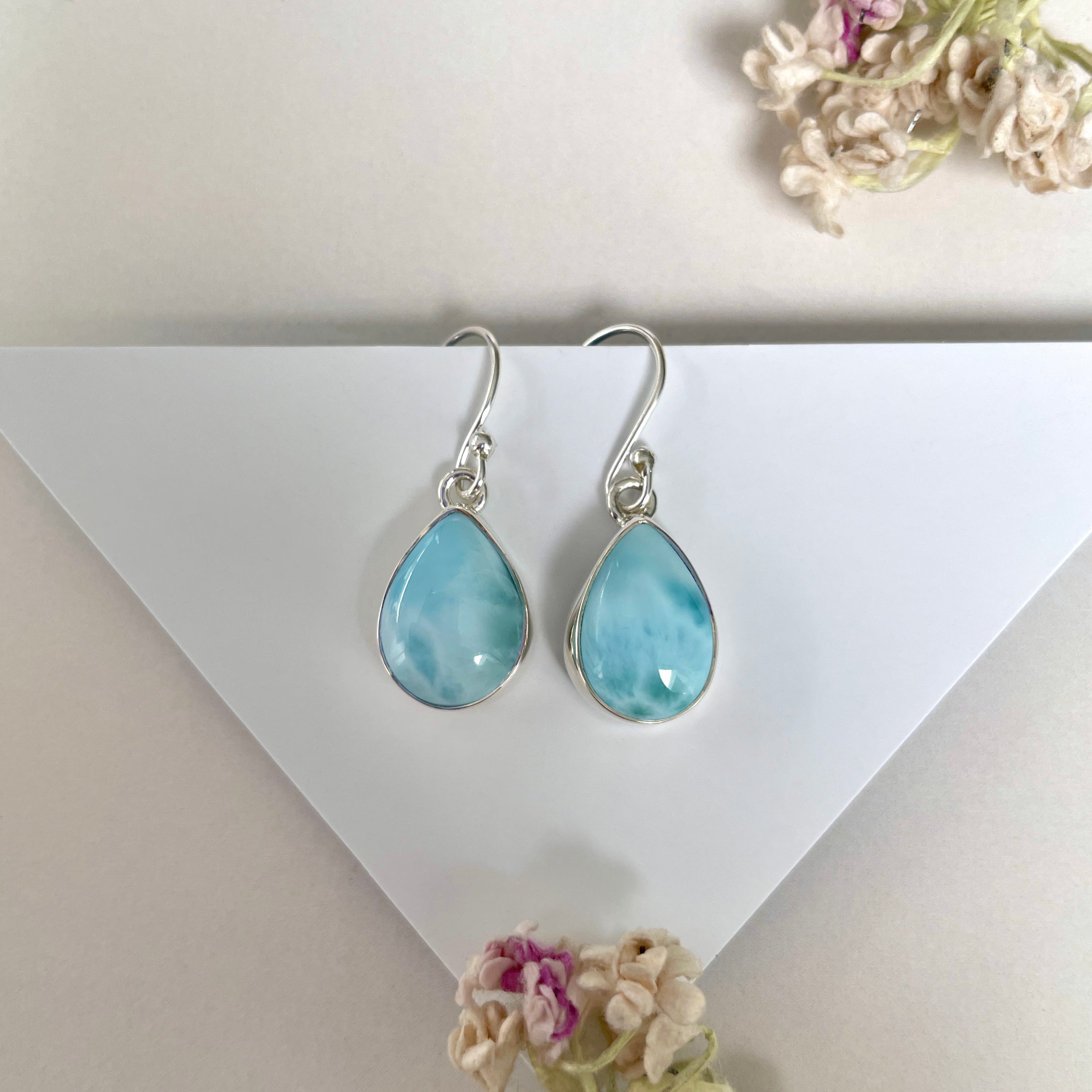 Larimar Earring-(LAR-E-1968.)