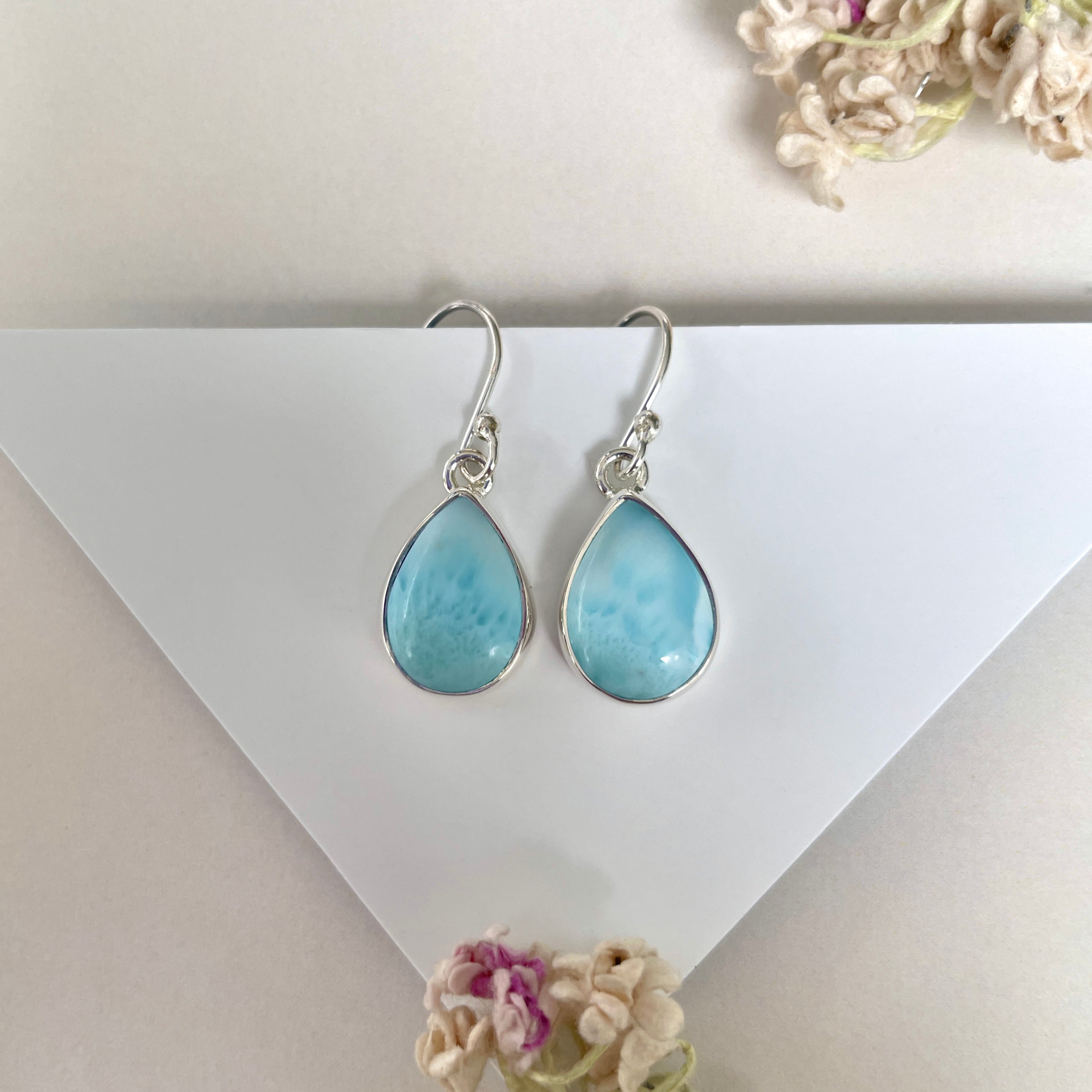 Larimar Earring-(LAR-E-1969.)